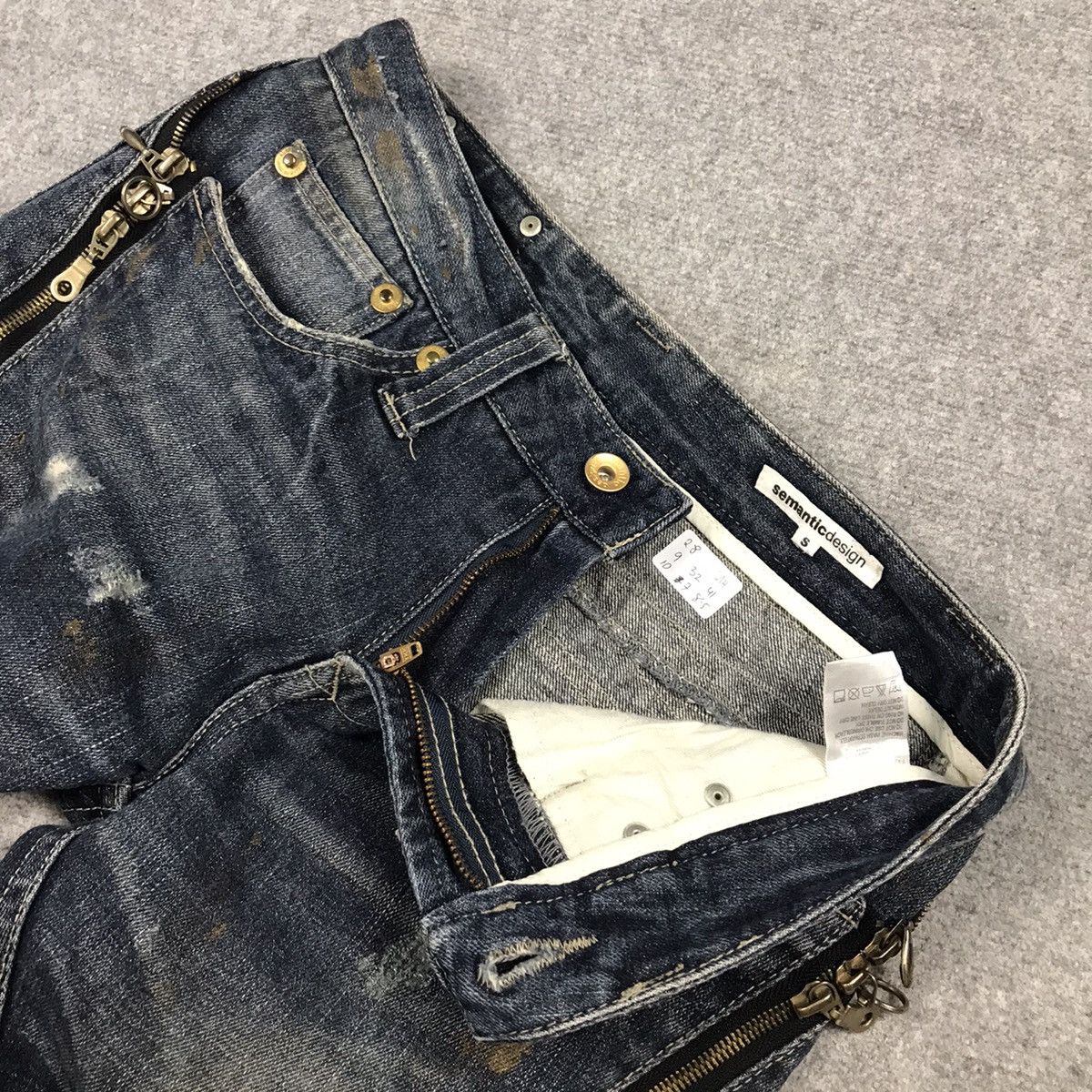 If Six Was Nine × Japanese Brand × Le Grande Bleu (L.G.B.) FLARE SEMANTICDESIGN JAPAN DESIGN ZIPPER BOOTCUT PANTS Size US 28 / EU 44 - 21 Thumbnail
