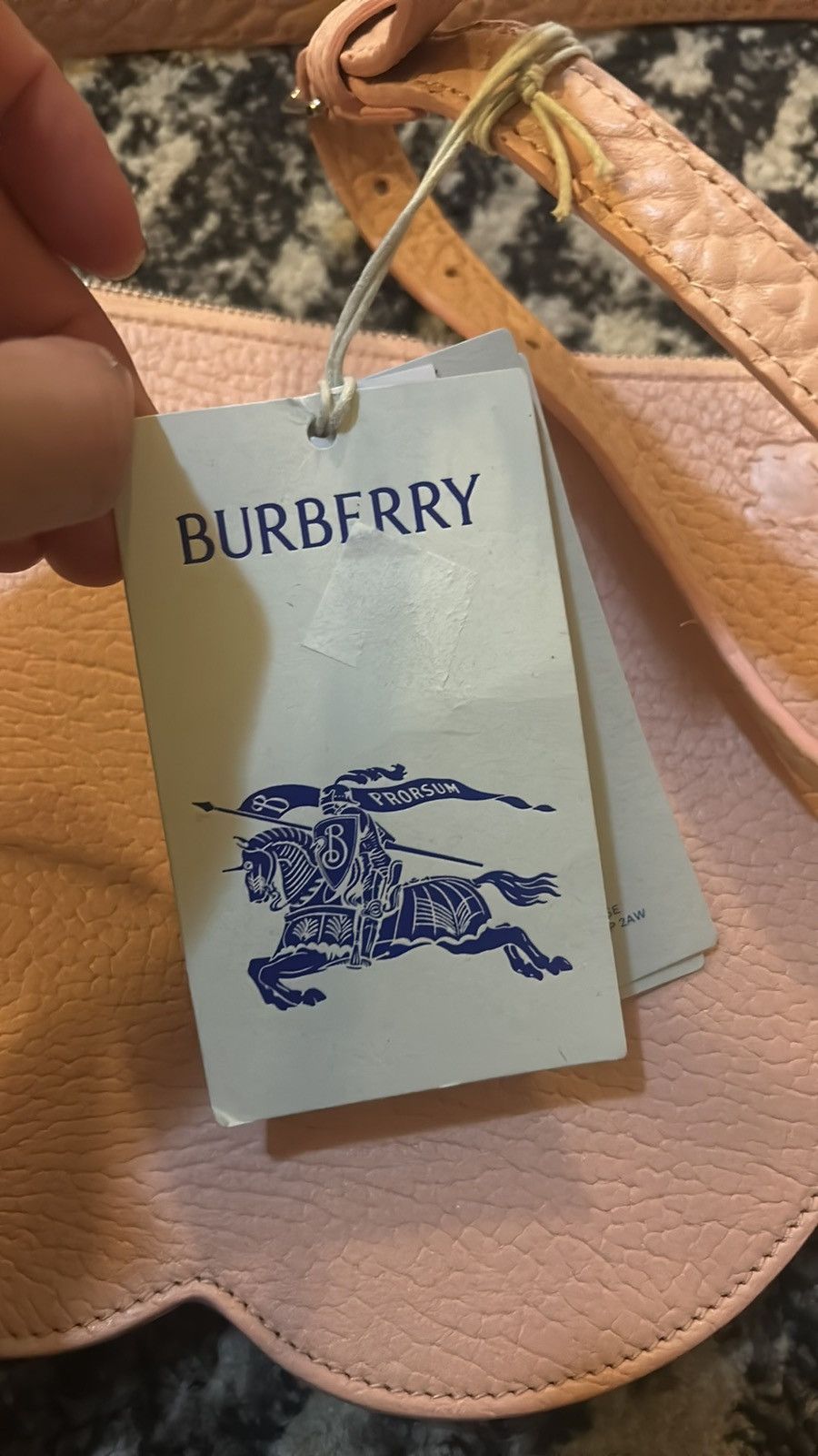 Burberry Burberry Mini Chess Pouch Grainy Bull Leather Bag Blush Size ONE SIZE - 5 Thumbnail