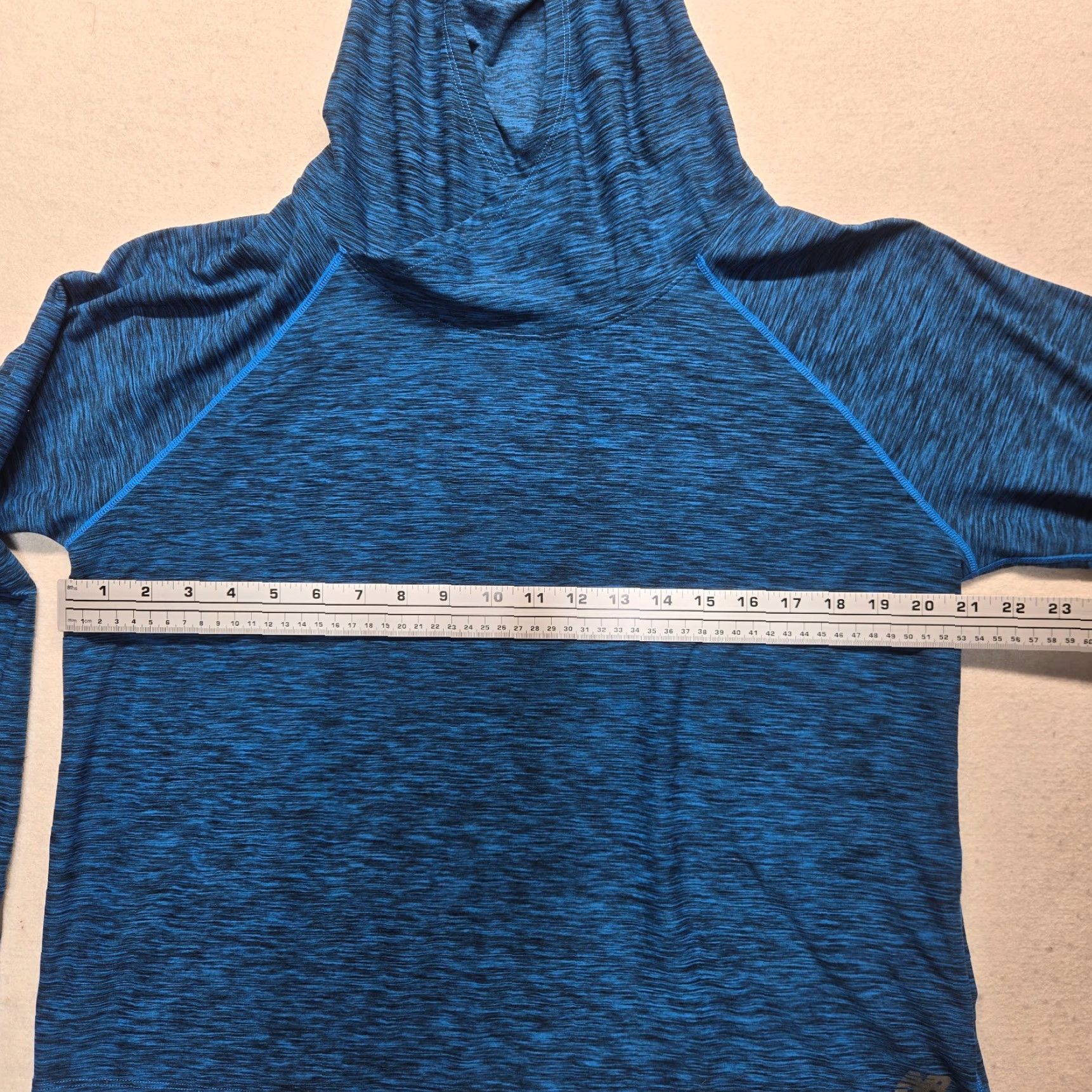 New Balance New Balance Dry Hoodie Women L Blue Kangaroo Pocket Thumb Hole Mock Neck Pullover Jacket, Activewear, Sports, Casual, All Seasons Size L / US 10 / IT 46 - 4 Thumbnail