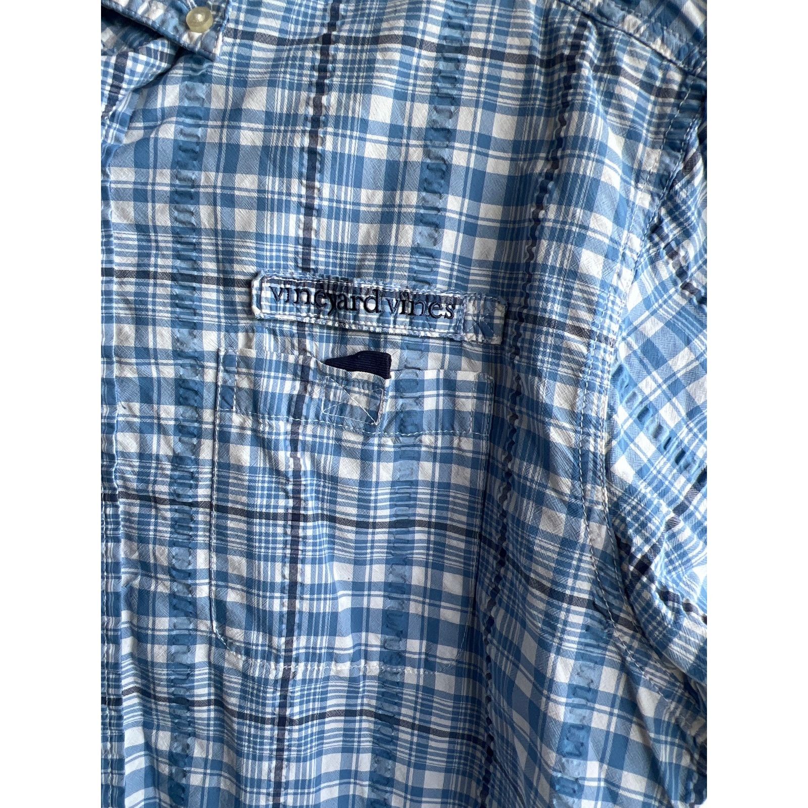 Vineyard Vines Vineyard Vines Harbor Shirt Blue White Plaid SS Button Up Size US M / EU 48-50 / 2 - 4 Thumbnail
