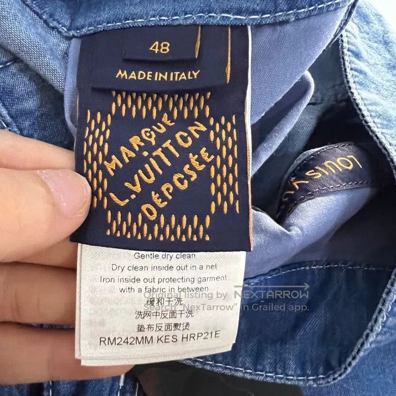 Louis Vuitton LV Pearl Button Flared Denim Pants Size 48. Size US 38 / EU 54 - 4 Thumbnail