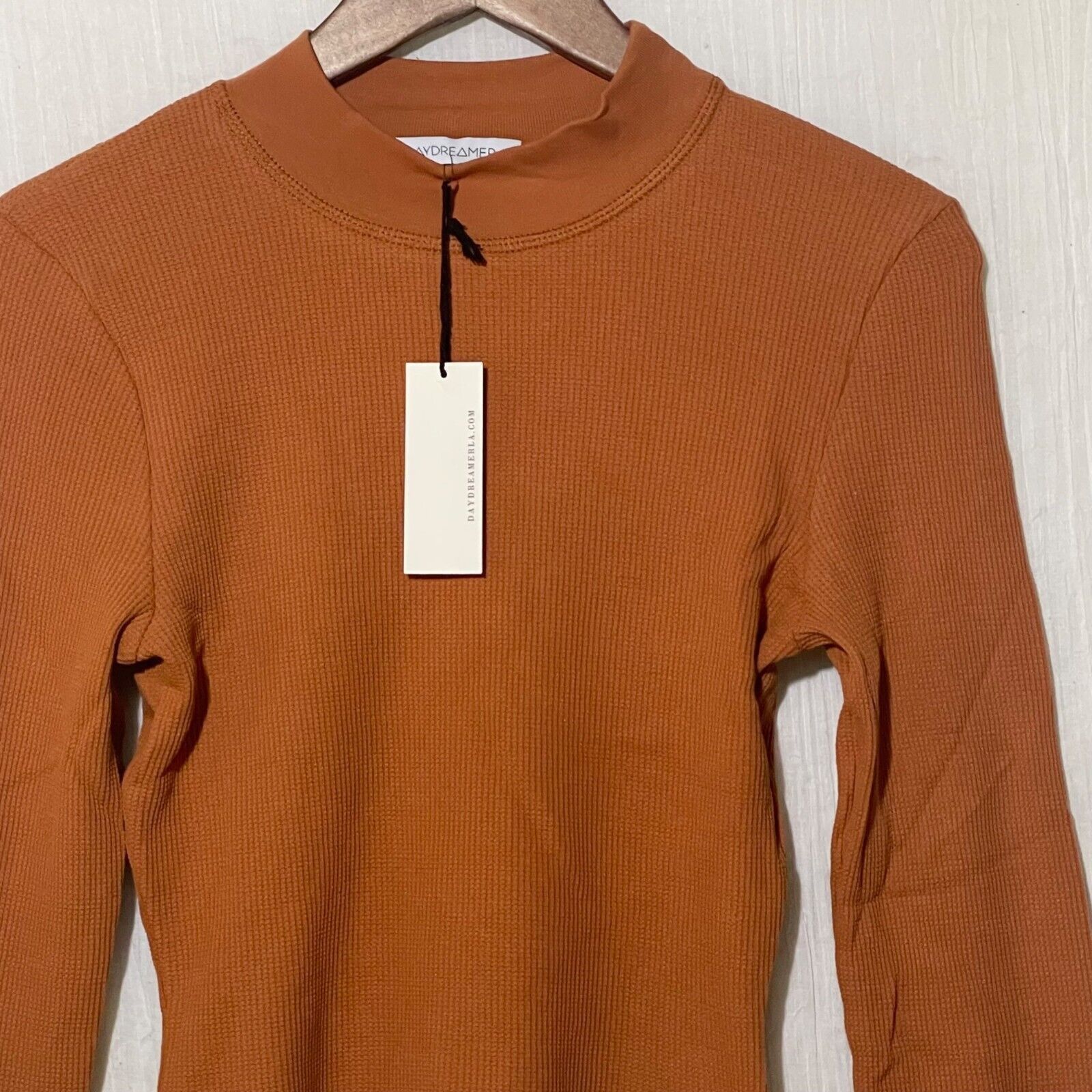 Daydreamer Daydreamer Thermal Crop Womens Large NWT Mock Orange Size L / US 10 / IT 46 - 3 Thumbnail
