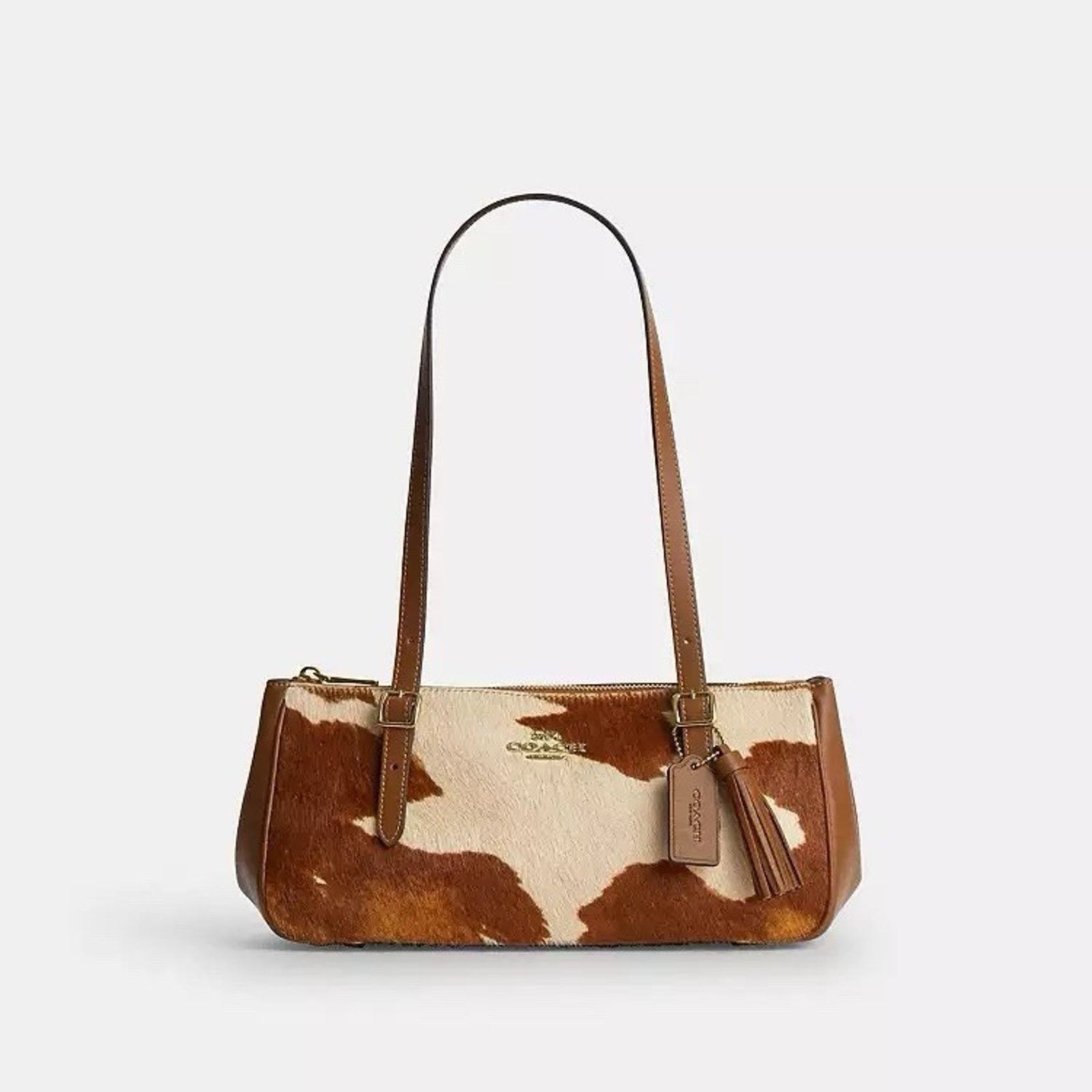Coach NWT Coach Asher Shoulder Bag Haircalf Cow CDW46 Gold/Cow Size ONE SIZE - 6 Thumbnail
