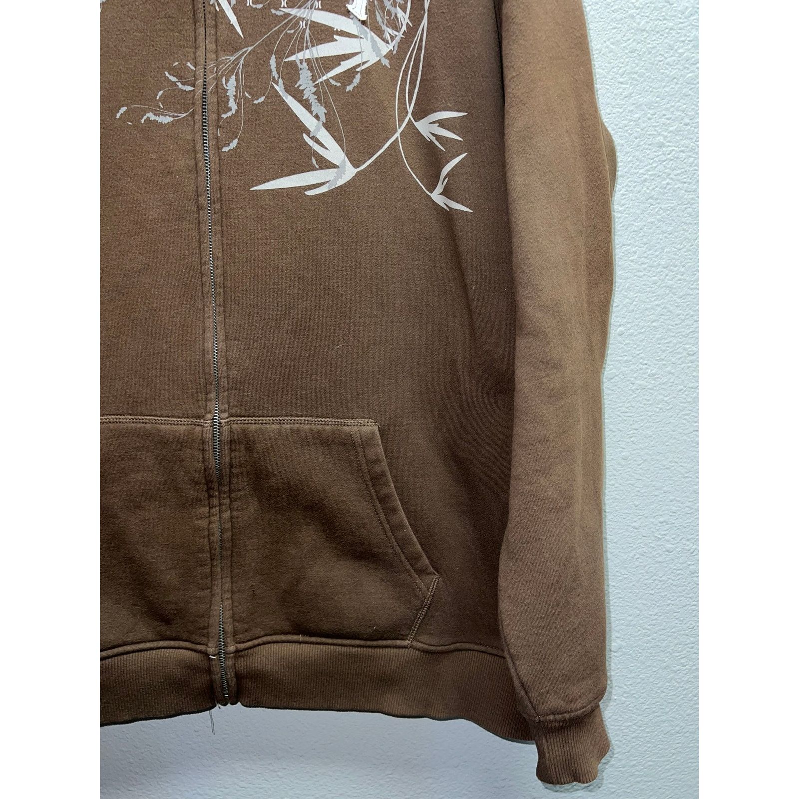 Vintage Y2K Hurley Zip Up Hoodie Brown Fleece Lined Surf Grunge 2X Size US XXL / EU 58 / 5 - 6 Thumbnail