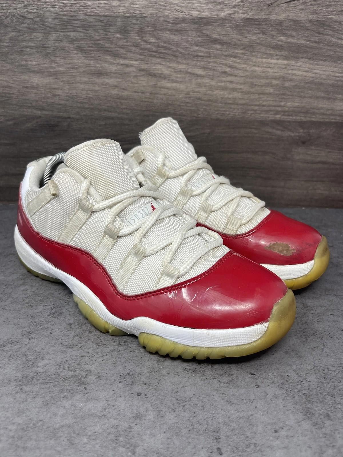 Jordan Brand Air Jordan 11 Low Cherry Sneakers Mens Size 8 White Red Size US 8 / EU 41 - 4 Thumbnail