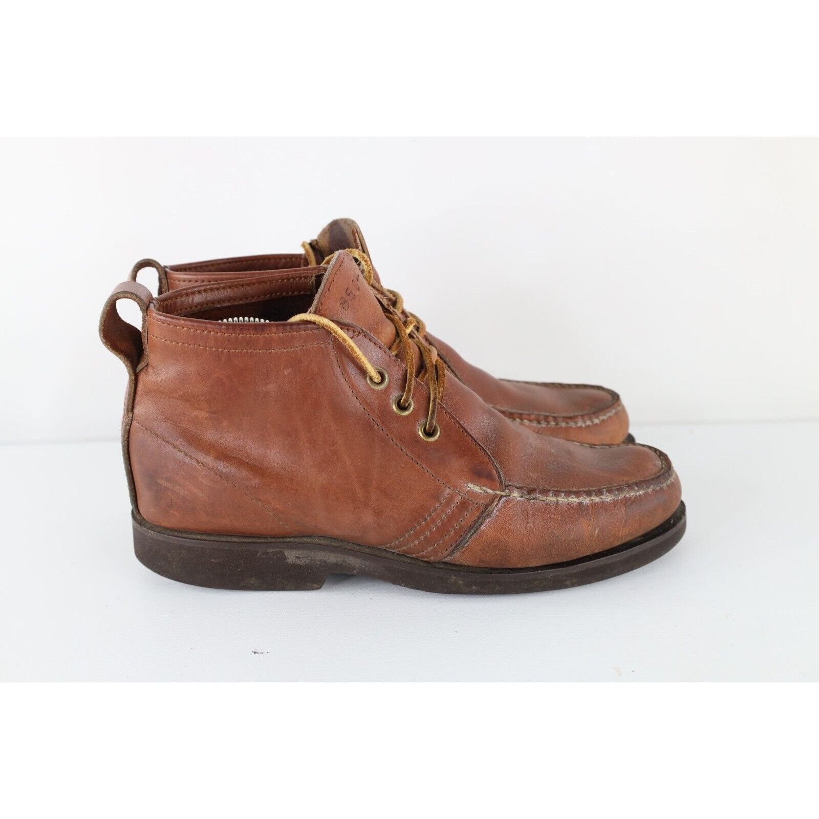 Orvis × Vintage Vintage 90s Orvis Gokey Distressed Leather Moc Chukka Boots Size US 8.5 / EU 41-42 - 4 Thumbnail