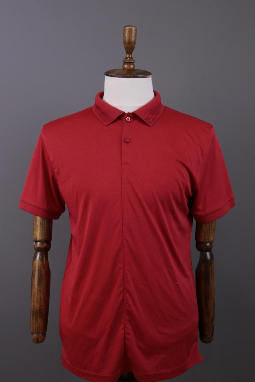 J.Lindeberg J.Lindeberg Red Collared Fit Popover Polo Shirt Size L Size US L / EU 52-54 / 3 - 1 Thumbnail