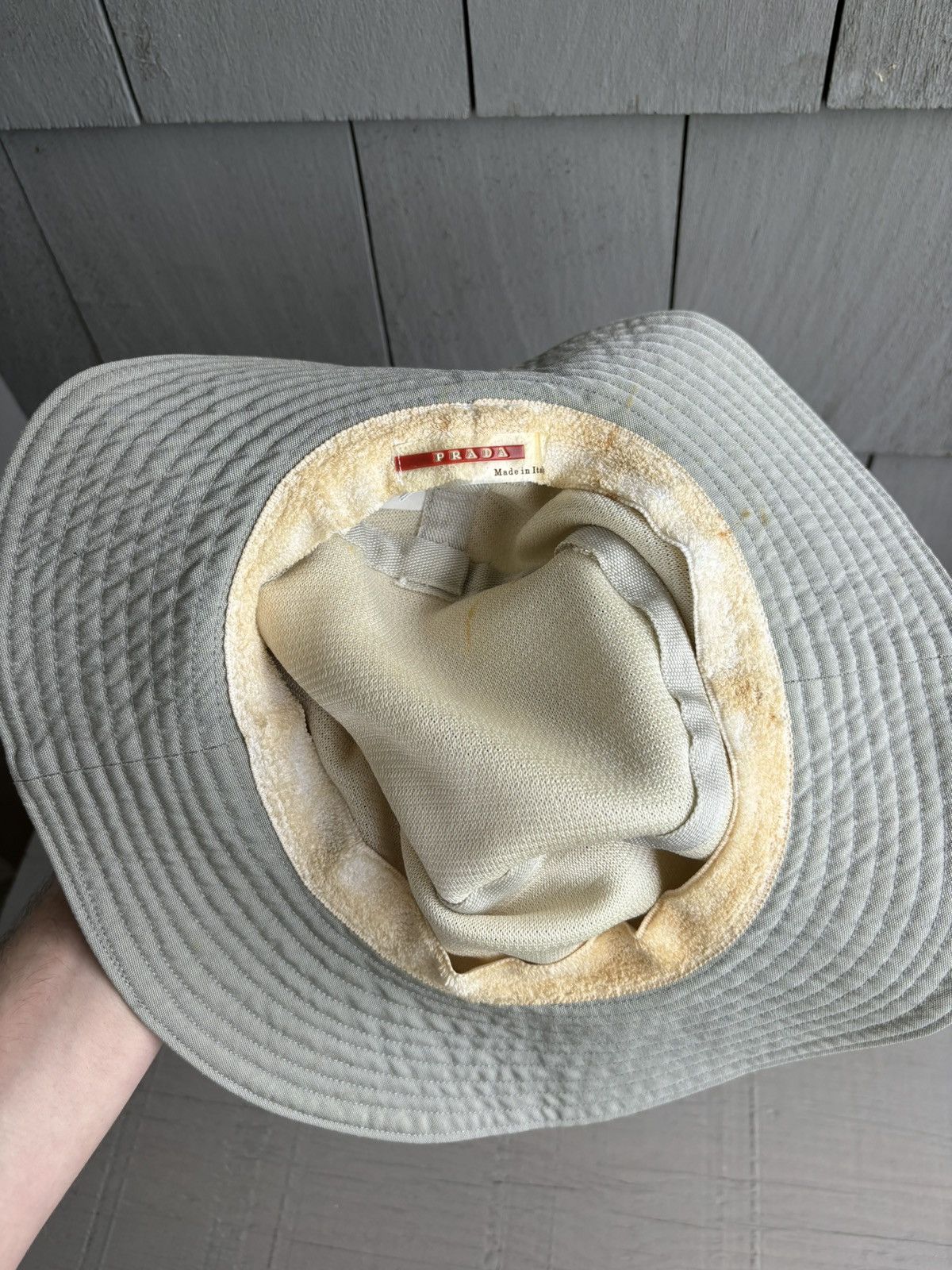Prada × Vintage Vintage Prada Sun Hat SS 2000s Linea Rosa Y2K Bucket M Brim Size ONE SIZE - 5 Thumbnail