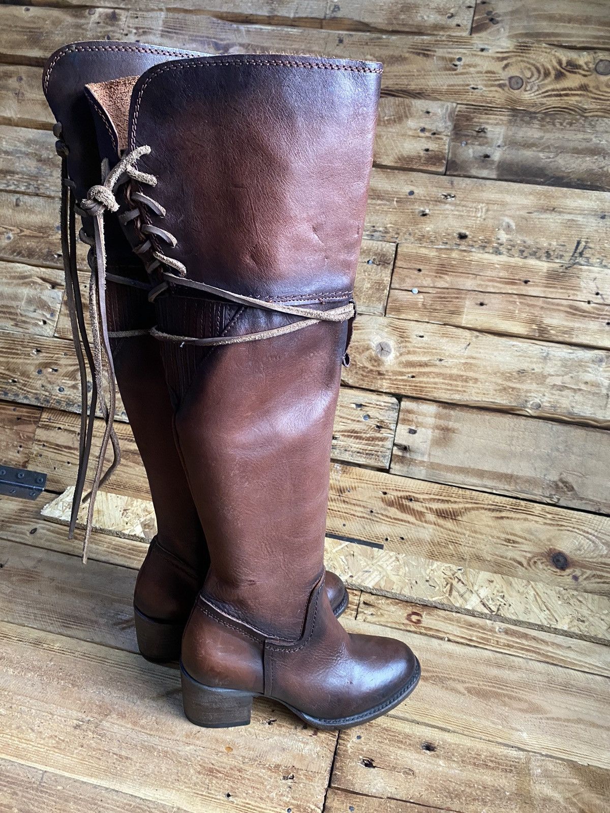 Free bird by steven Carolina over the knee boots sz 6 cognac