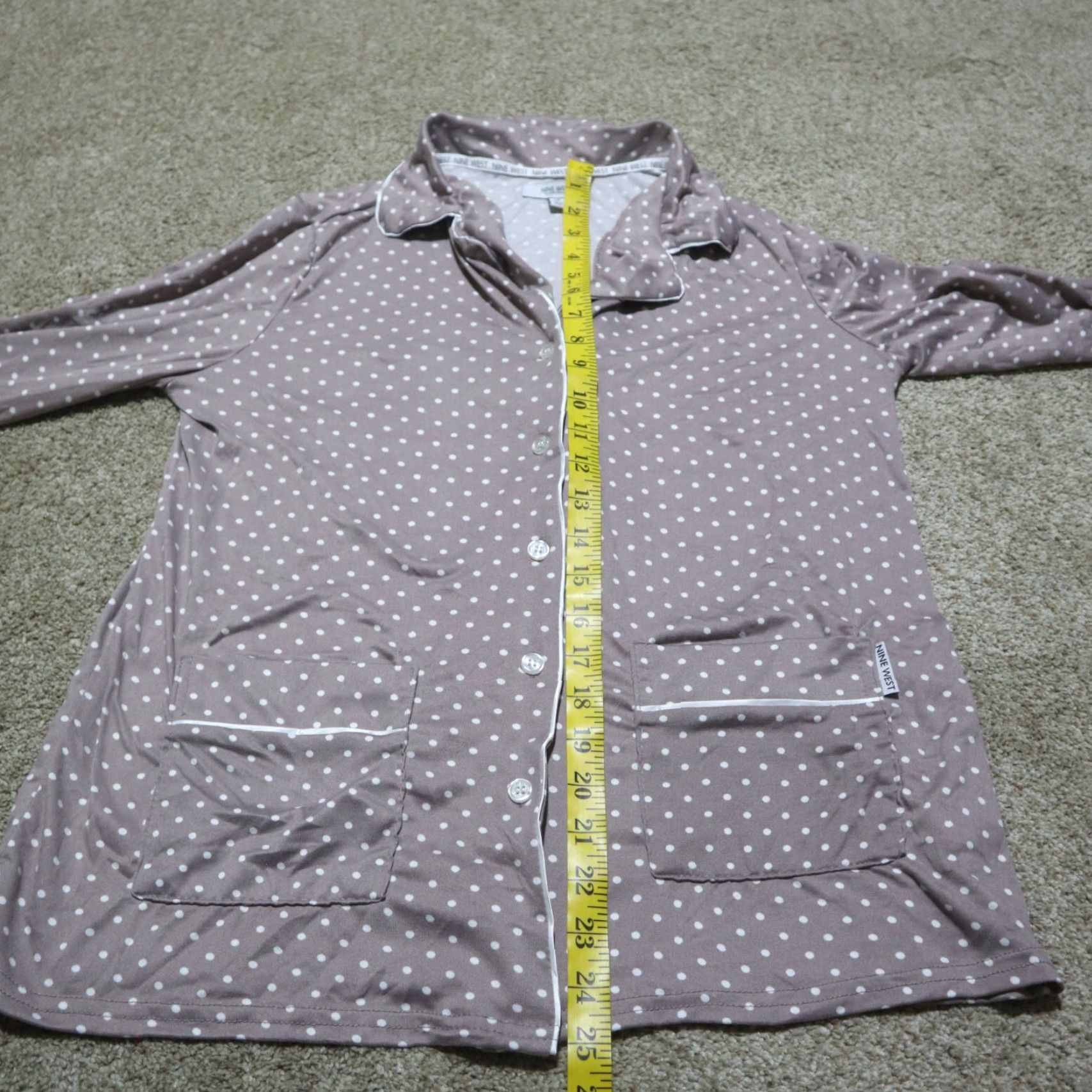 Nine West Nine West Shirt Women Small Purple Sleepwear Button Up Pajama Top - Adult Small Womens Shoes? Size S / US 4 / IT 40 - 6 Thumbnail