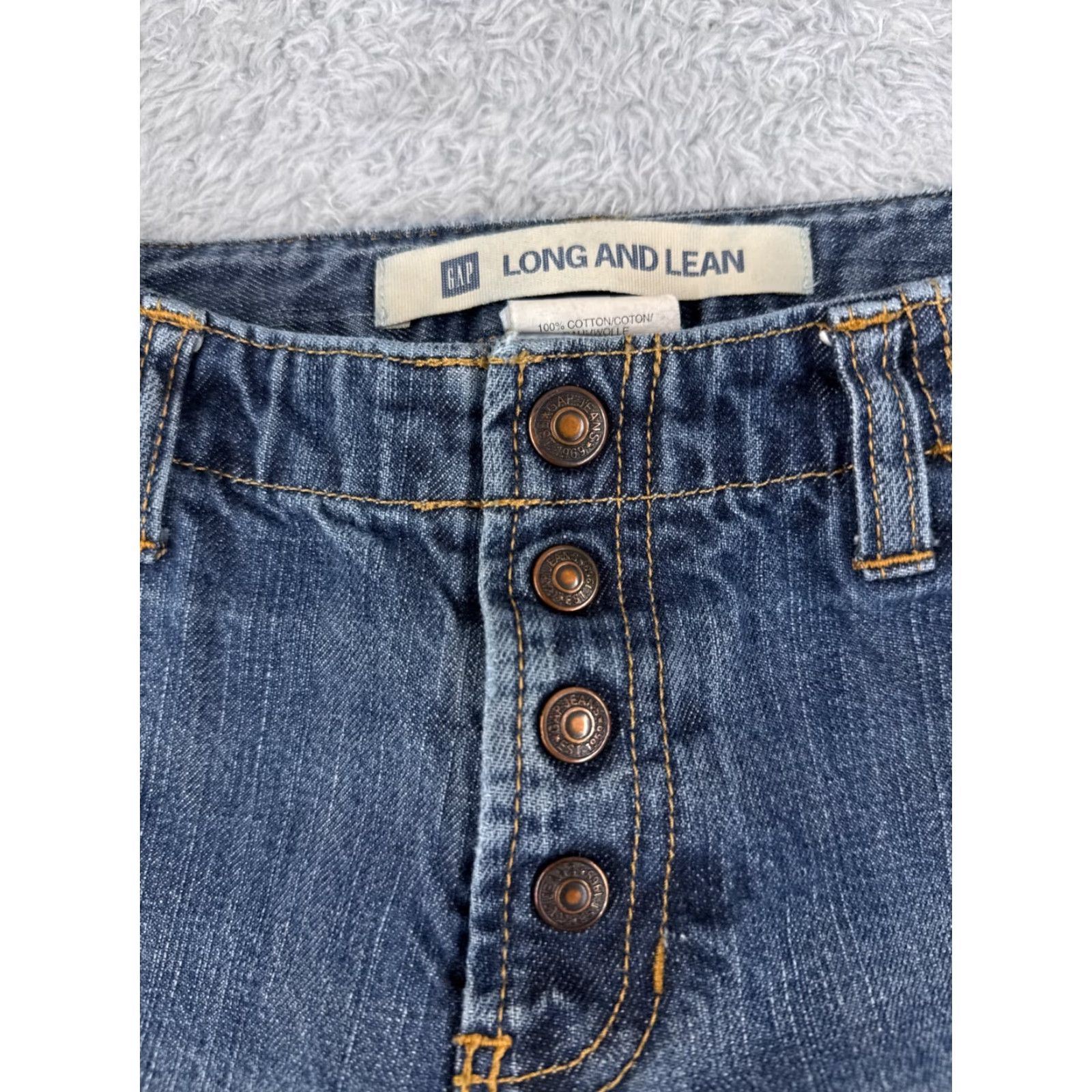 Gap GAP Jeans Womens 6 Blue Denim Cotton Blend 27x30 Low Rise Long And Lean Size 28" / US 6 / IT 42 - 5 Thumbnail