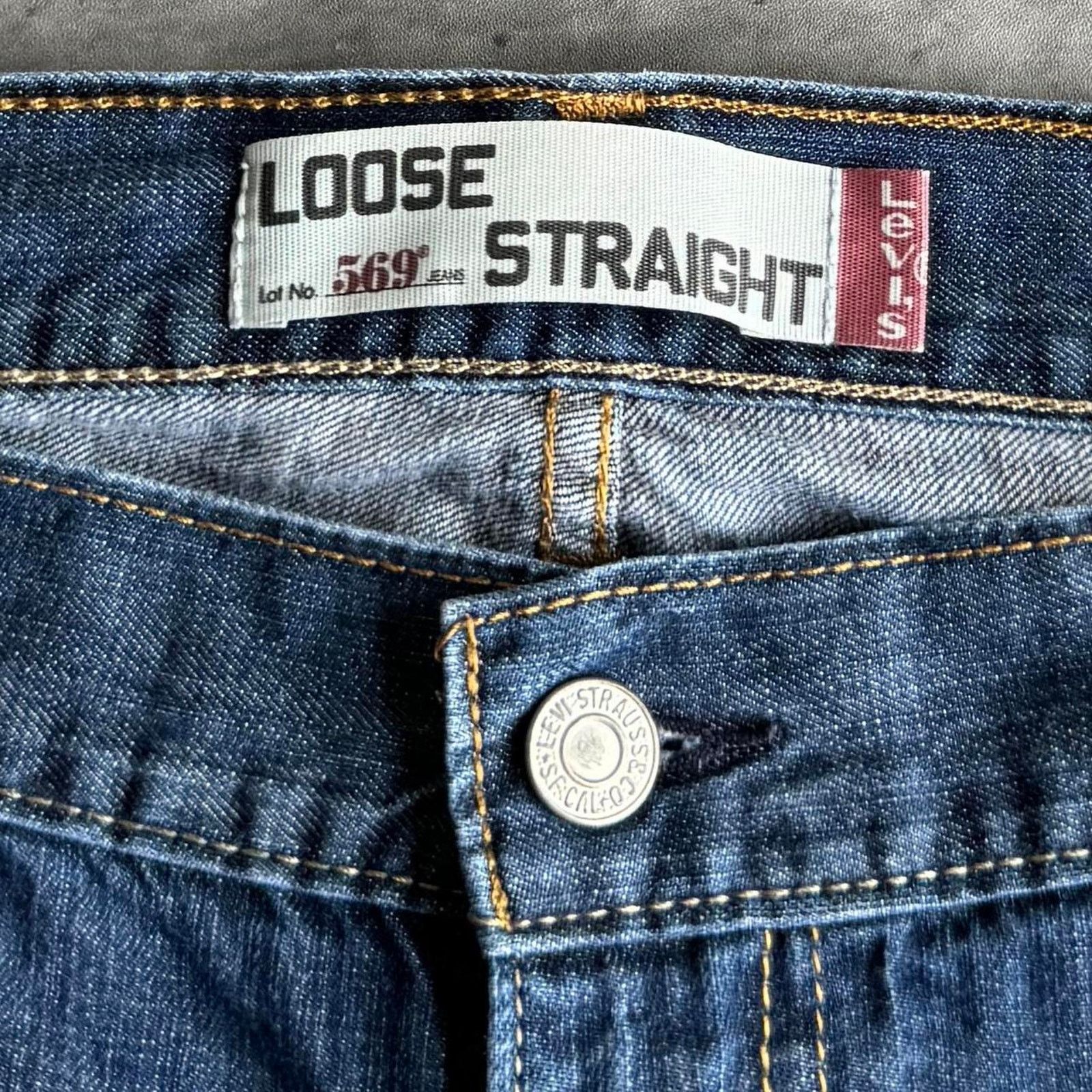 JNCO × Levi's × Levi's Vintage Clothing Vintage Y2K Levi’s 569 Loose Fit Baggy Wide Leg Denim Jeans Size US 40 / EU 56 - 4 Thumbnail