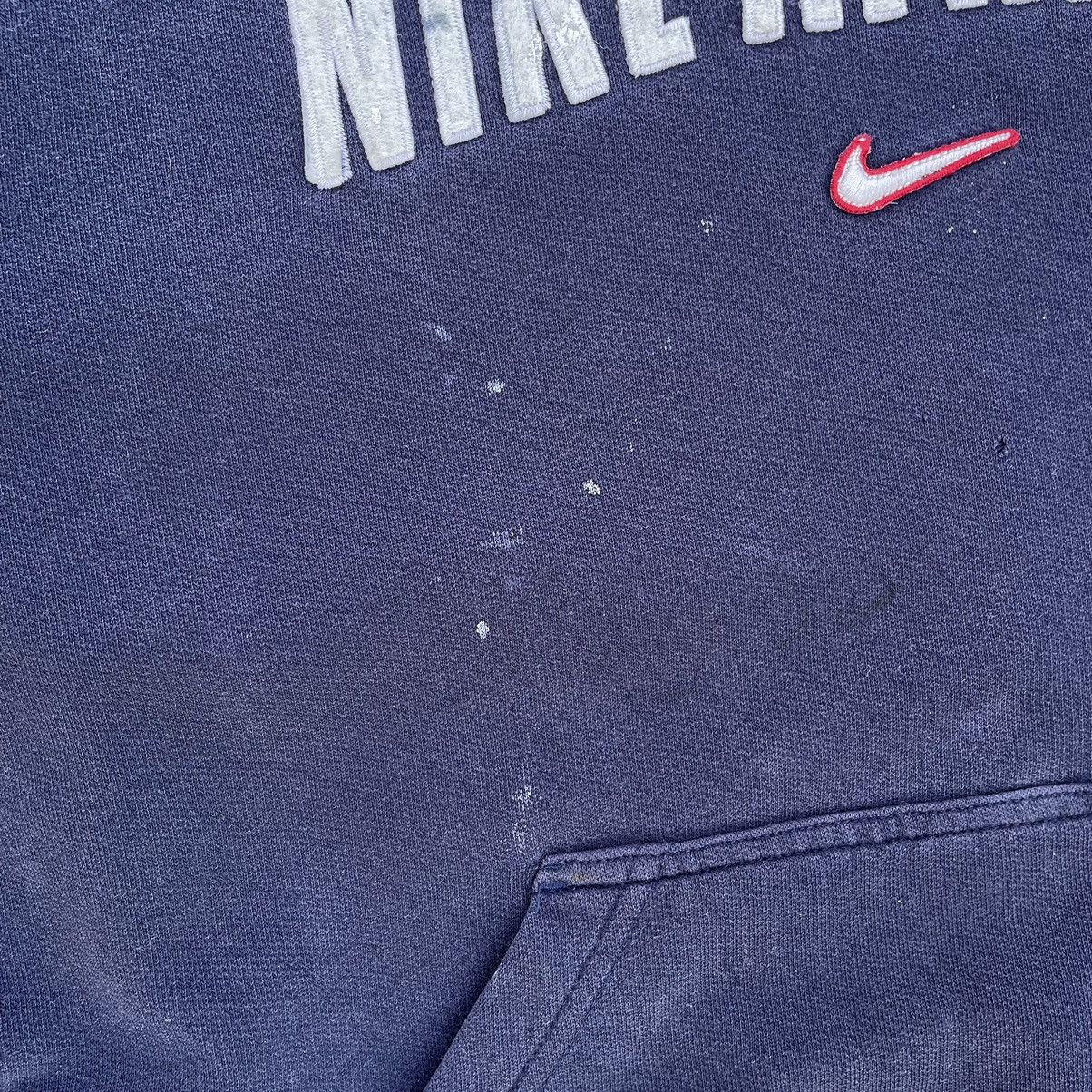 Nike × Vintage Vintage Hoodie Nike Athletic Centre Logo 90s USA Trashed Y2K Size US M / EU 48-50 / 2 - 4 Thumbnail