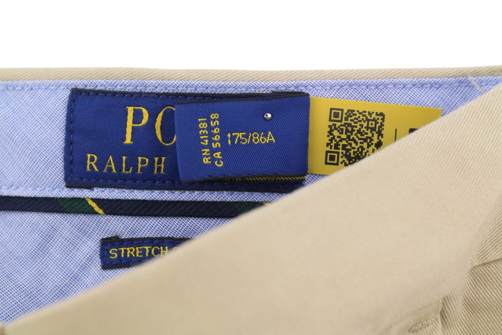 Ralph Lauren W33/L32 Beige Chino Stretch Straight Fit Zip Trousers 87041 Size US 33 - 13 Thumbnail