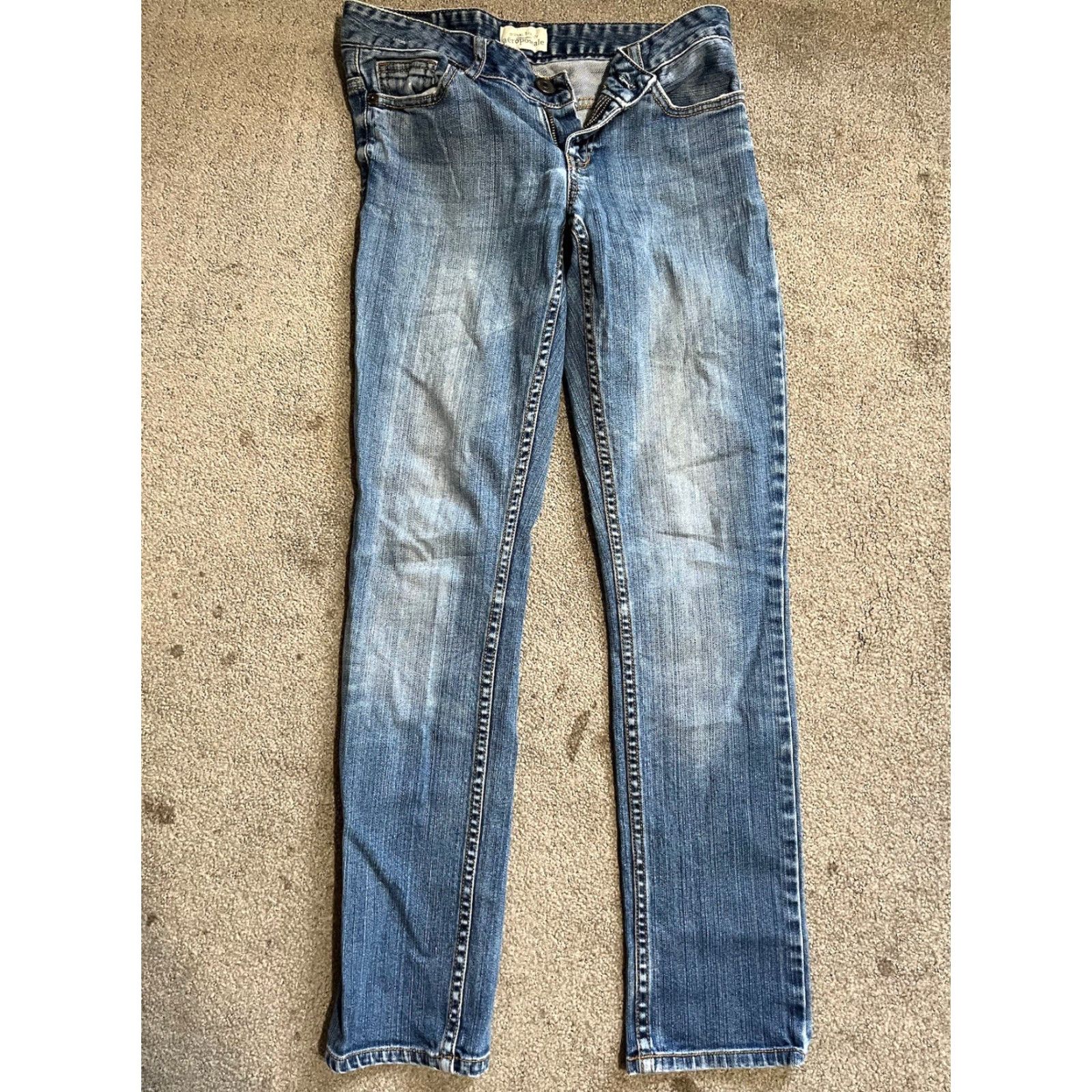 Vintage Aéropostale Ashley Jeans Skinny 3/4 Regular Women Blue Denim Size 26" / US 2 / IT 38 - 3 Thumbnail