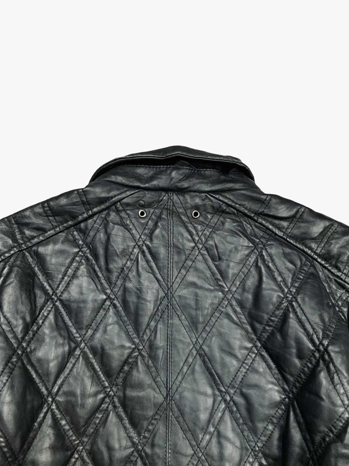 JACKROSE 2000s Luv Maison Jackrose - Diamond Pattern Leather Jacket Size US M / EU 48-50 / 2 - 8 Thumbnail