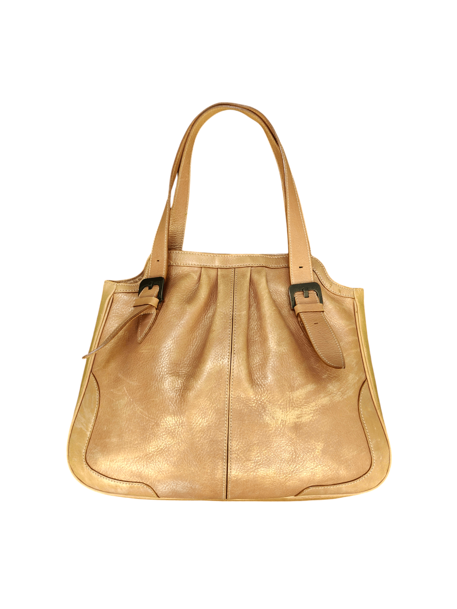 Vintage Sazaby Japan Patina Leather Shoulder Tote Bag