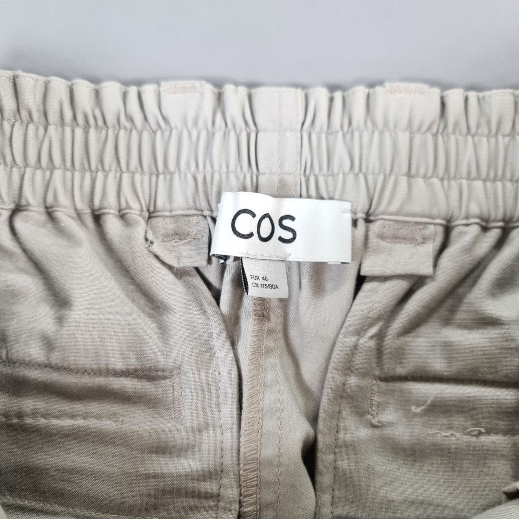 Cos COS Mens Trousers Grey W30 L32 Carpenter Cargo Pants Elastic Waist Chino Cotton Size US 30 / EU 46 - 4 Thumbnail