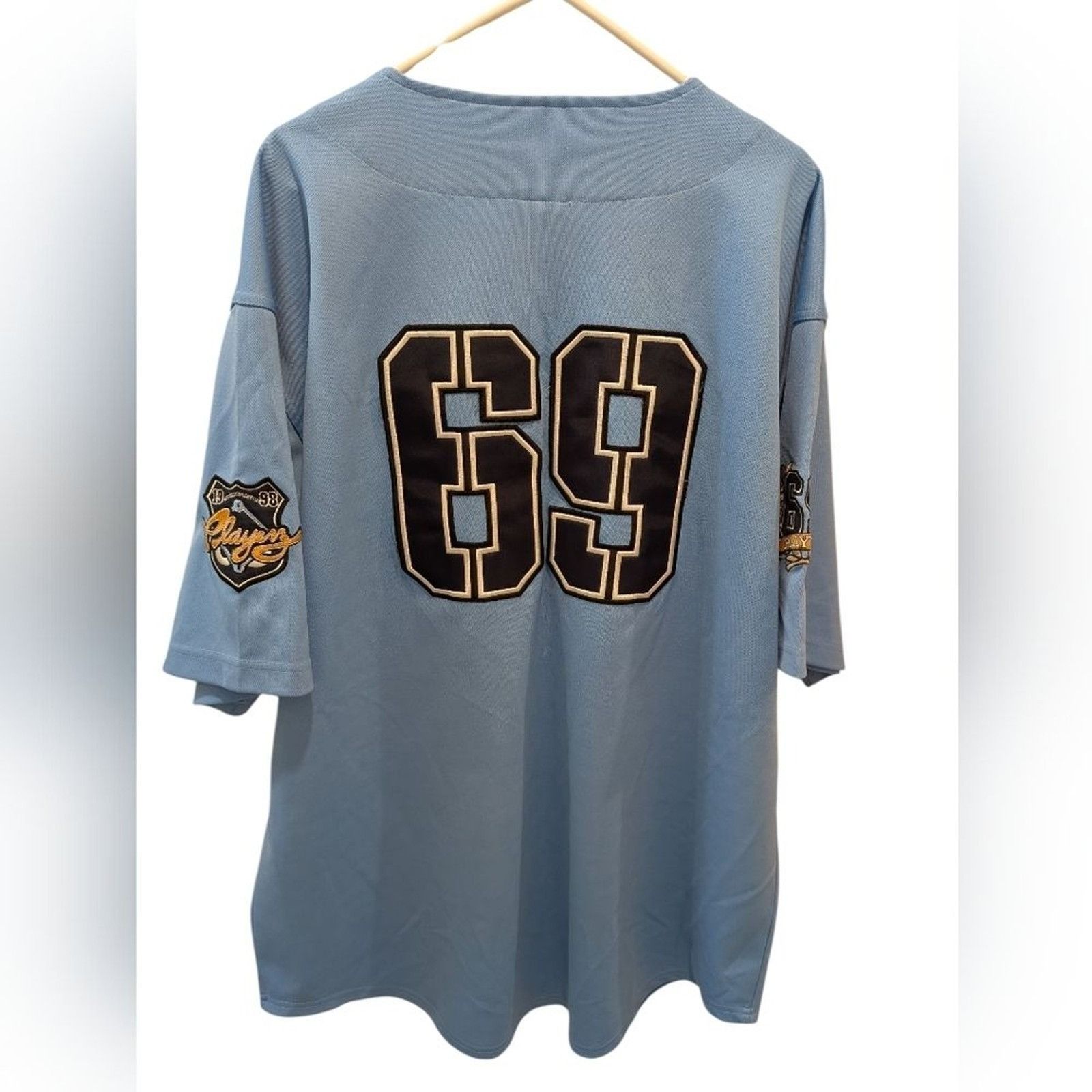 Other Vintage Playerz 69 Resurrection 99 Jersey XL Powder Blue Y2K Size US XL / EU 56 / 4 - 2 Thumbnail
