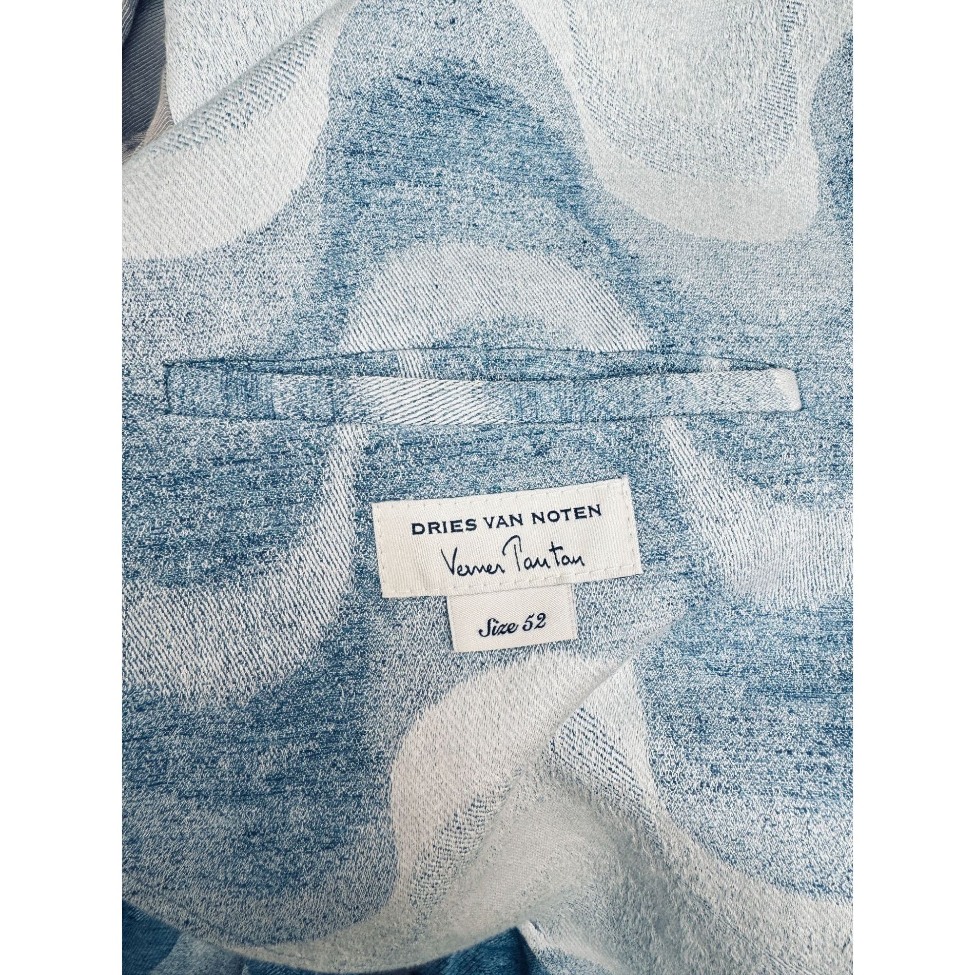 Dries Van Noten Spring/Summer 2019 – “Wave Blue” Coat Size US L / EU 52-54 / 3 - 6 Thumbnail