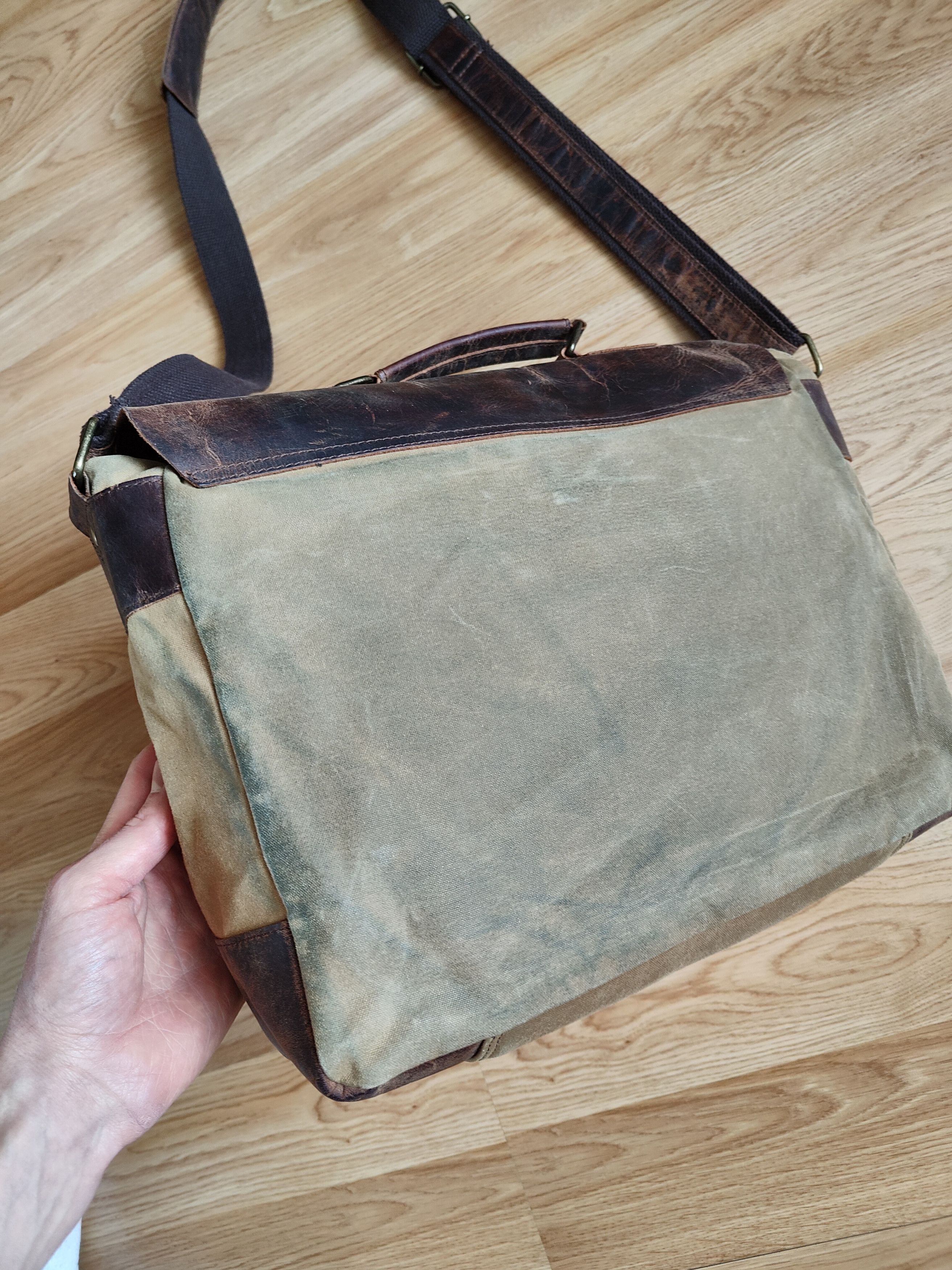 Handmade Scaramanga Leather Bag Briefcase Bag Shoulder Bag Organizer Size ONE SIZE - 2 Thumbnail