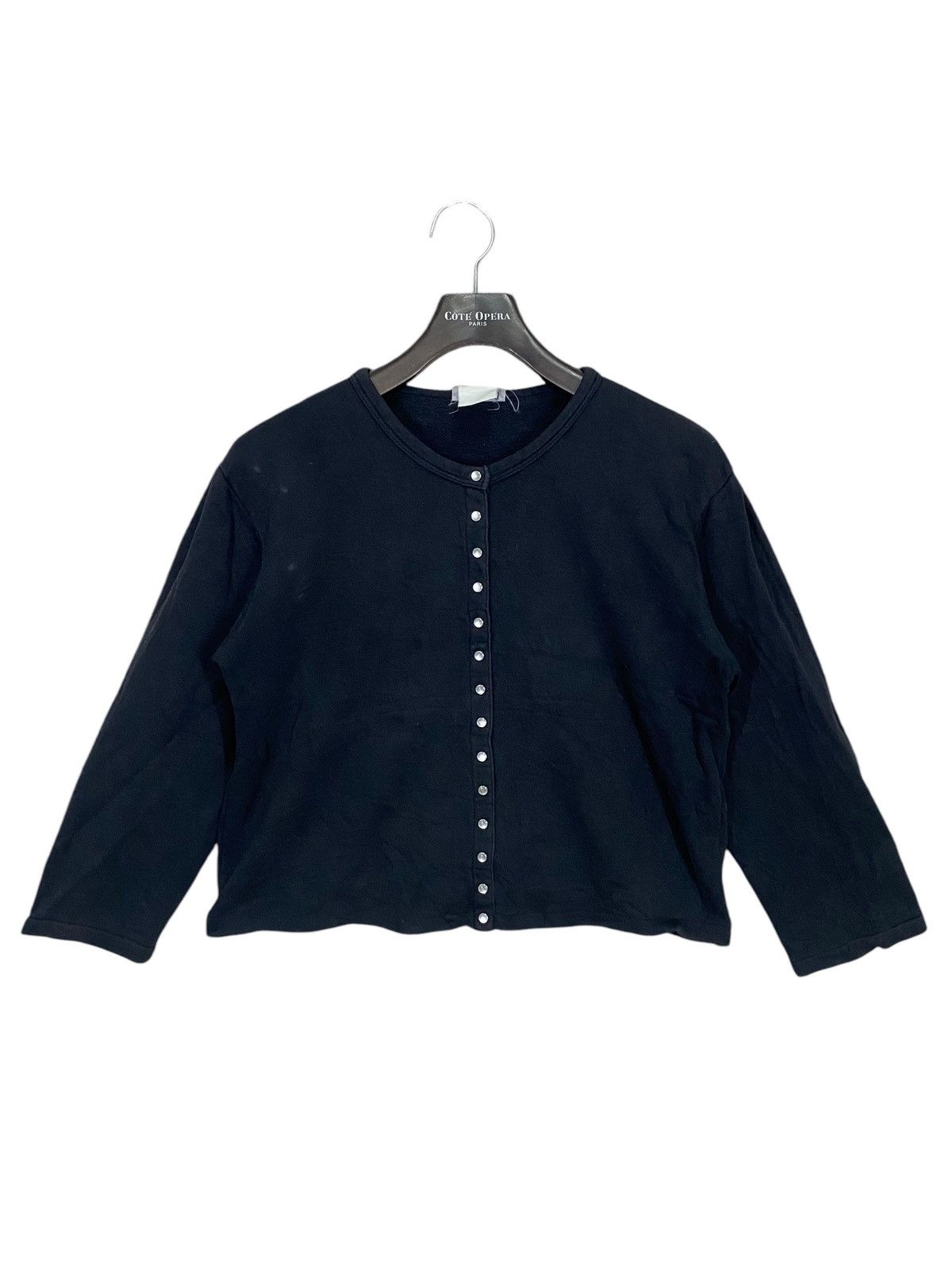 Designer × Vintage × agnes b. 🔥ICONIC🔥Vintage agnes b crop cardigan snap button Size L / US 10 / IT 46 - 1 Thumbnail