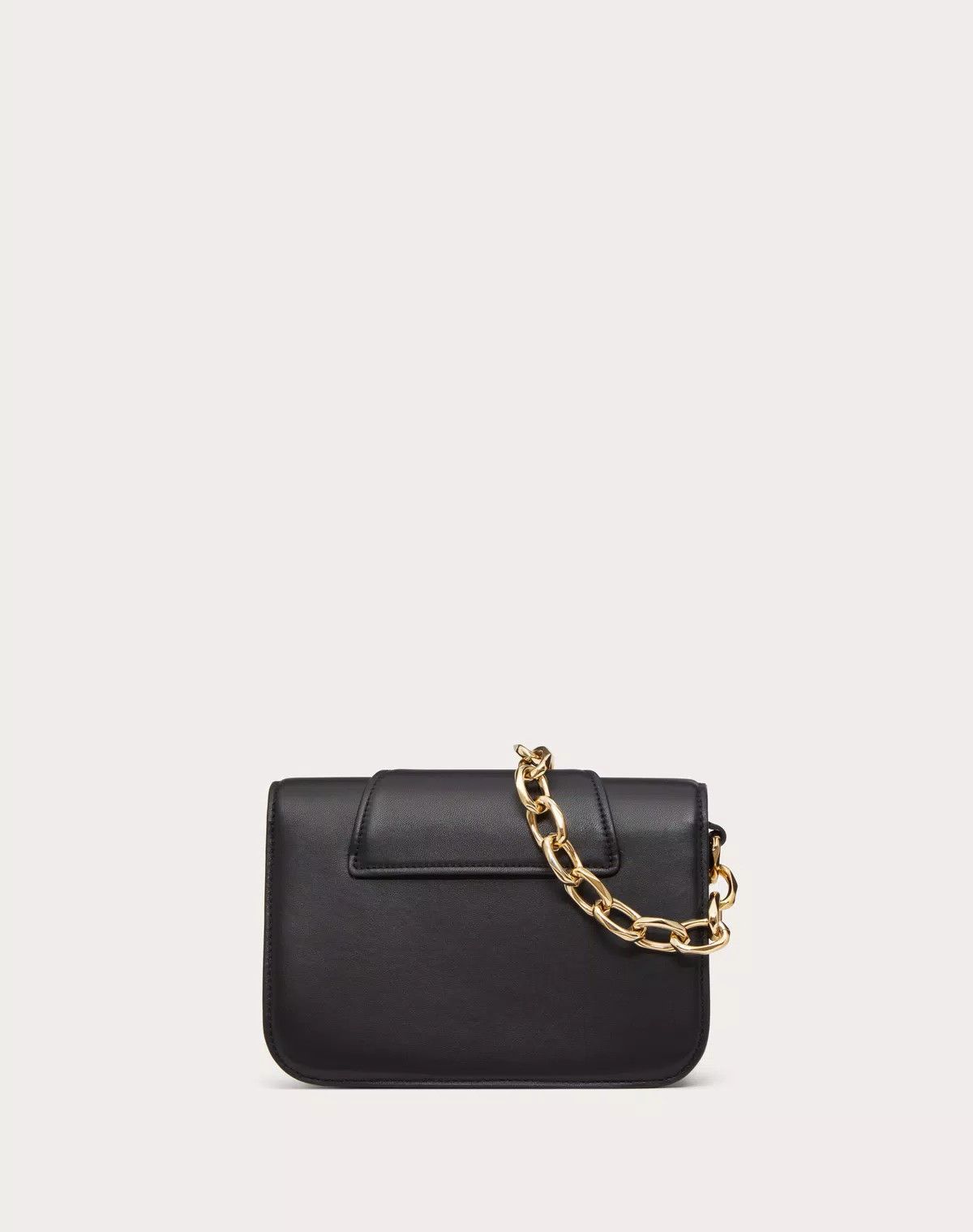 Valentino oc11z0725 Size:OS/Leather Shoulder Bag With Chain in Black Size ONE SIZE - 3 Thumbnail