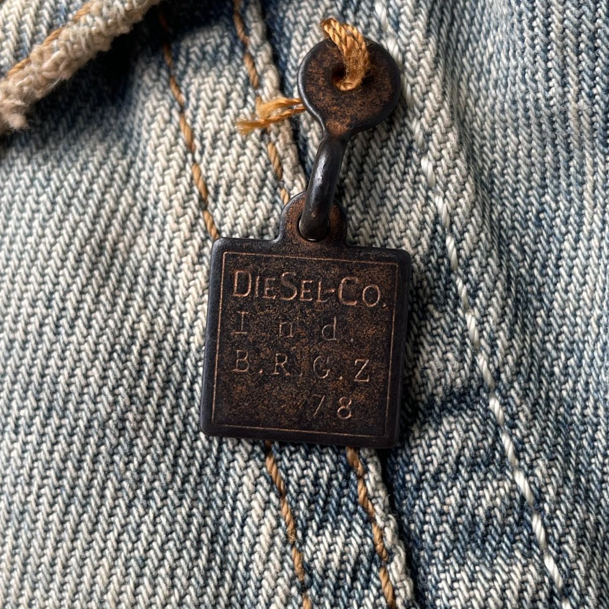 Diesel VINTAGE DIESEL LEATHER PILE BLANKET LINED DENIM JACKET Size US S / EU 44-46 / 1 - 14 Thumbnail