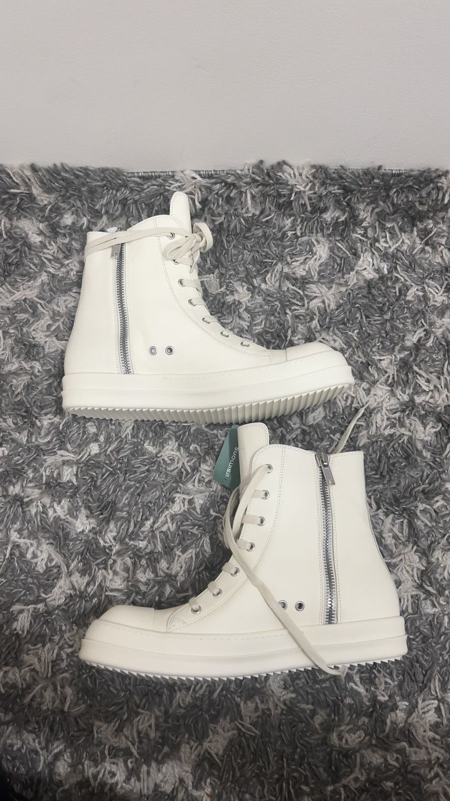 Rick Owens Rick Owen’s Ramones Highs - Milk Size US 12 / EU 45 - 1 Thumbnail