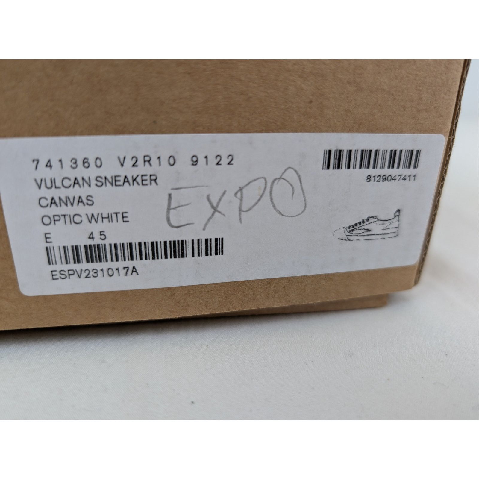 Bottega Veneta o1rshd1 Canvas Vulcan Low top Sneaker in Optic White Size US 12 / EU 45 - 22 Thumbnail