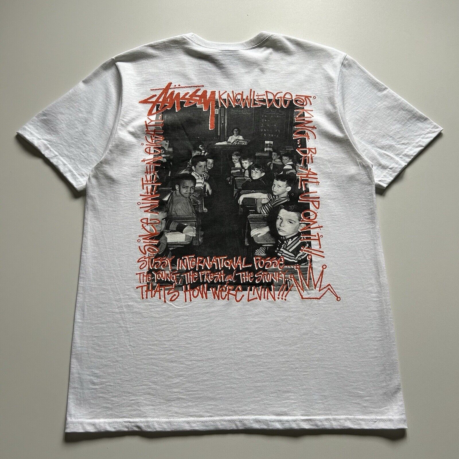 Designer × Stussy Rare Stussy Psychedelic White Tee Shirt Size