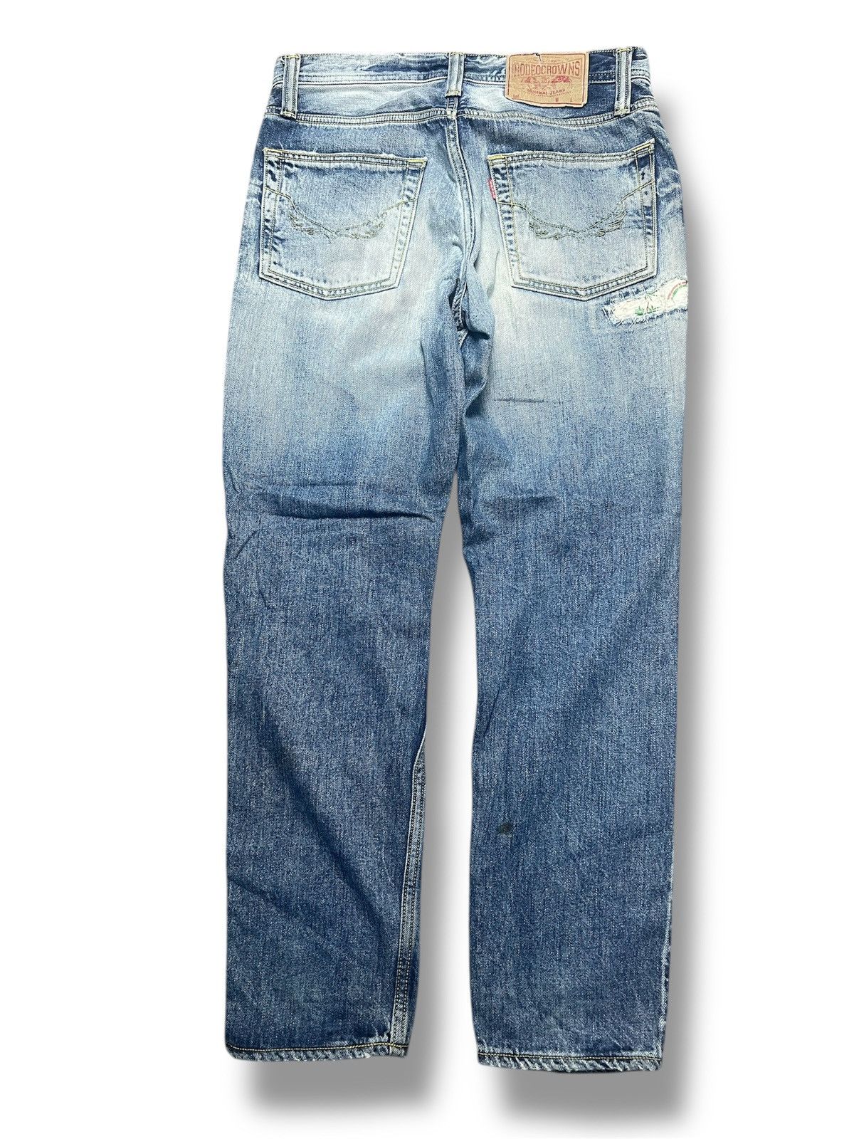 Japanese Brand Rodeo Crowns Japan Premium Distressed Denim Jeans (43) Size US 30 / EU 46 - 2 Thumbnail