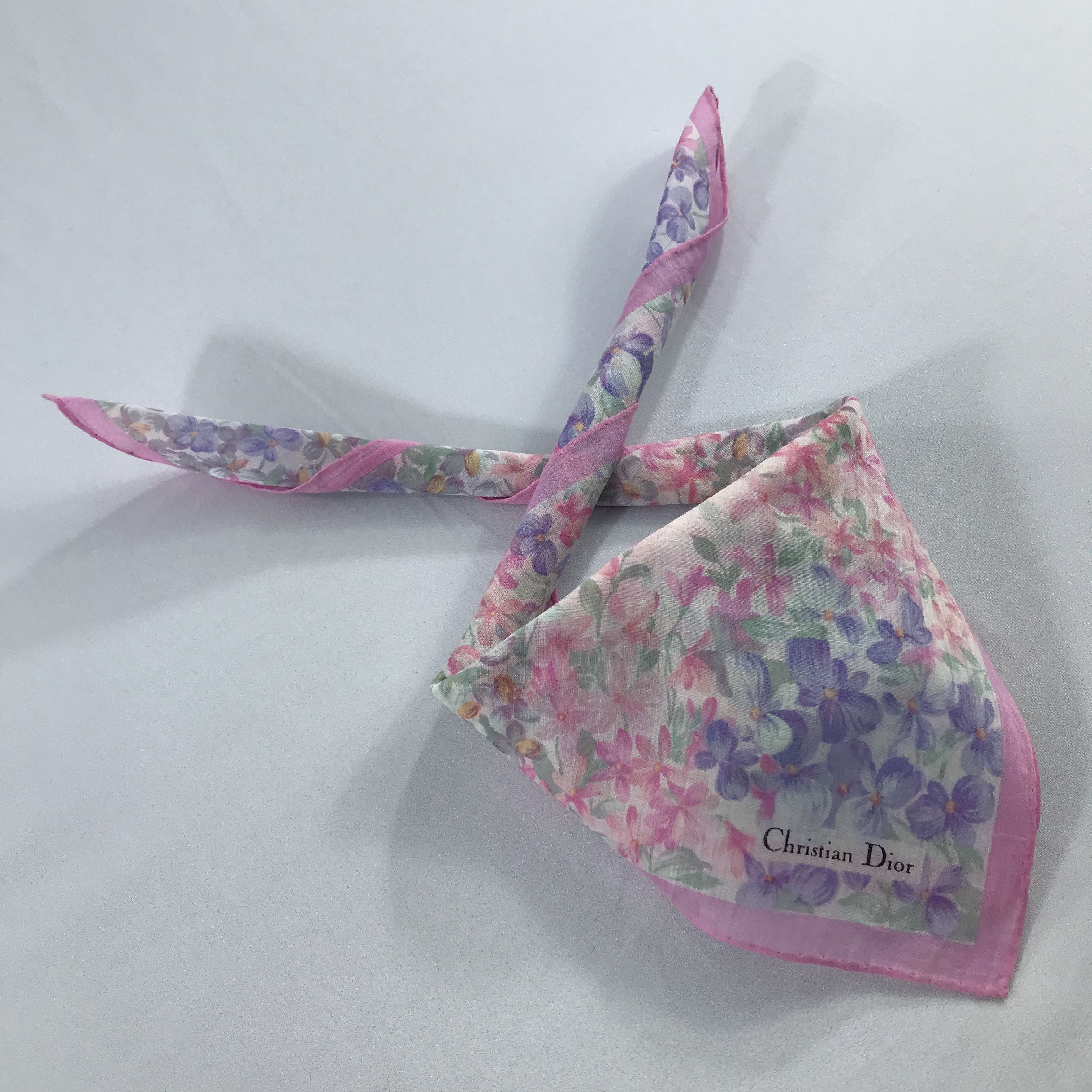 Vintage Christian Dior Bandana / Handkerchief / Neckerchief - S2319 Size ONE SIZE - 4 Thumbnail