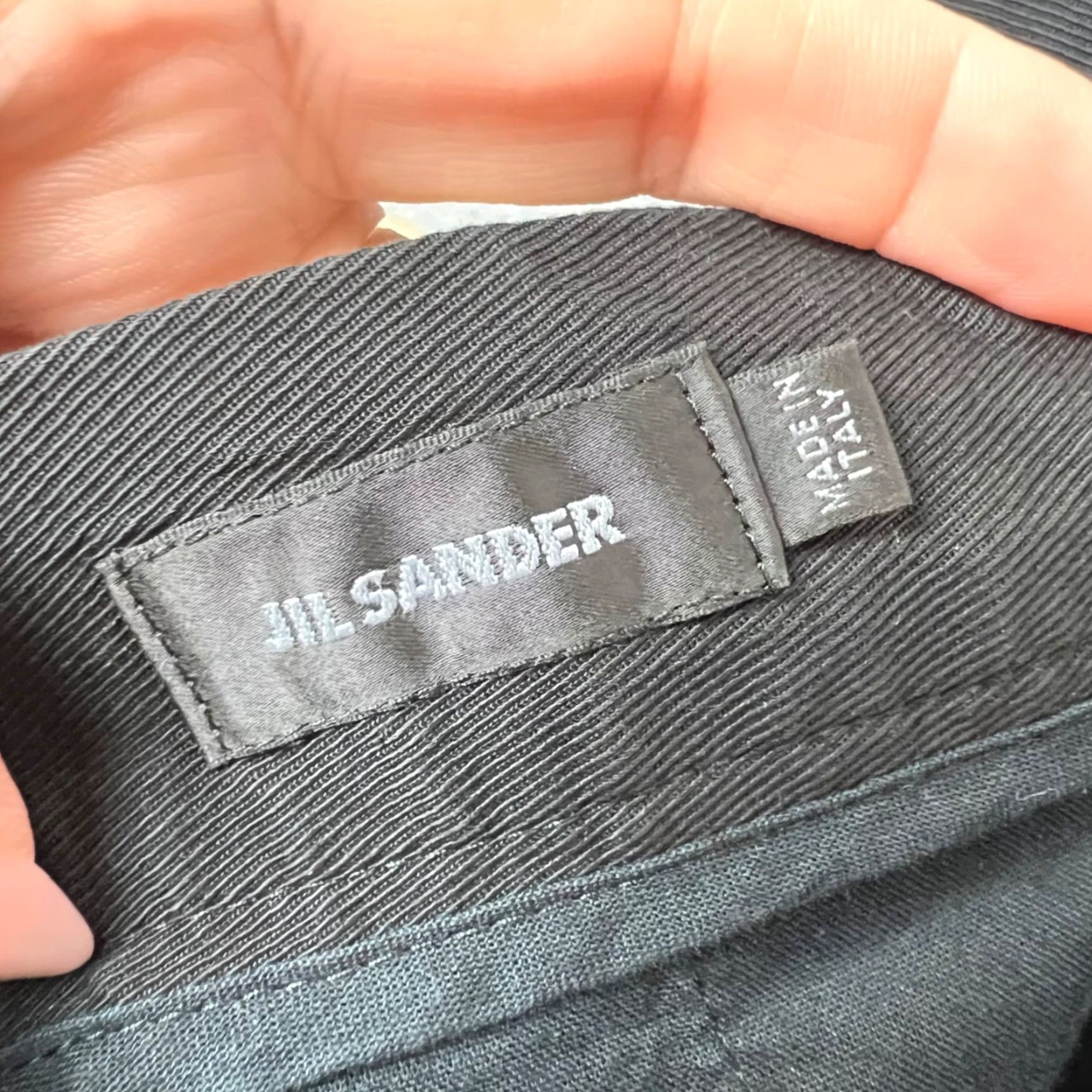 Jil Sander Jil Sander Womens Pants 29 Black Tailored Cotton w/ Cuff Made In Italy Size 29" - 3 Thumbnail