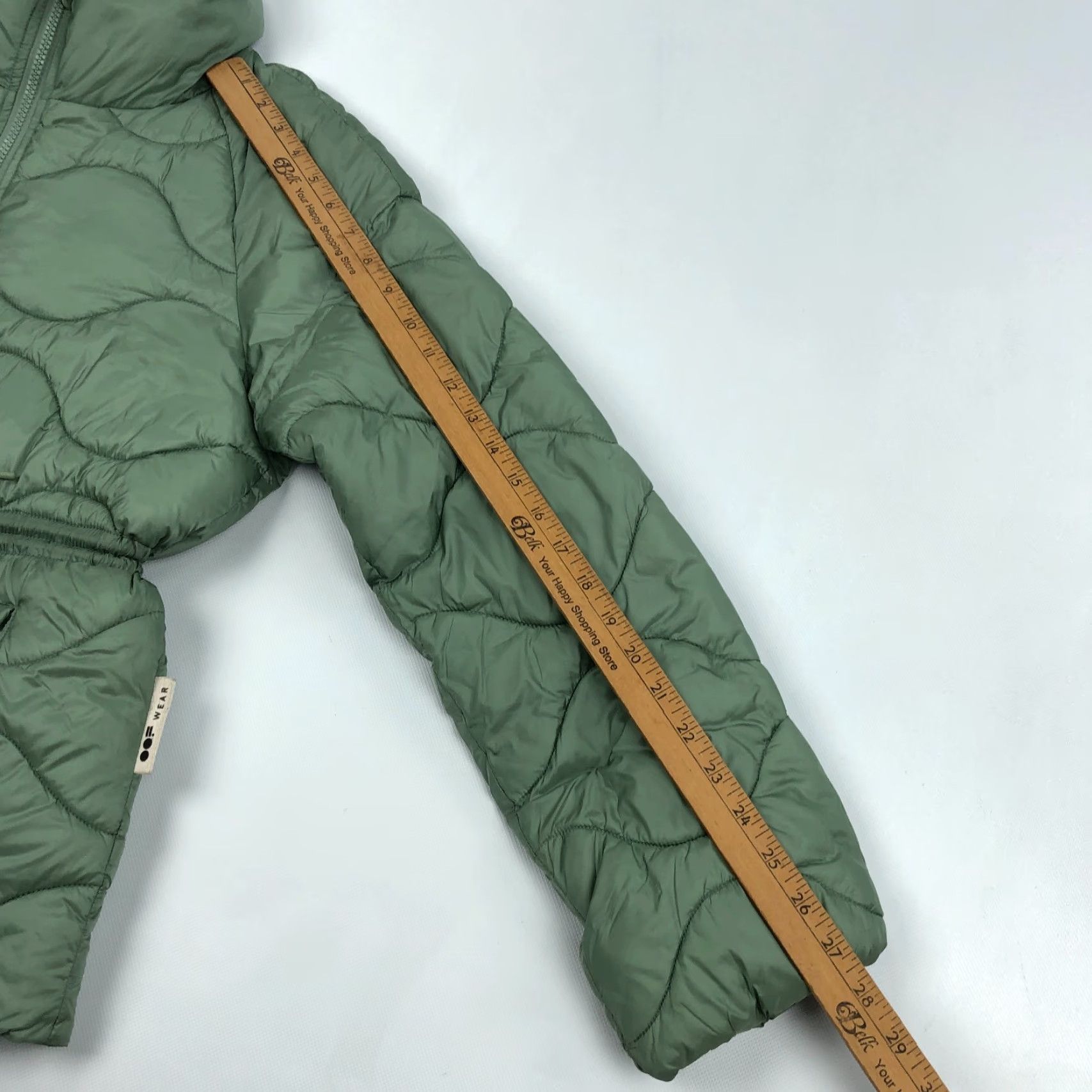 OOF Wear OOFWear Puffer Jacket Womens Size 42 Medium Green Regular Nylon Solid Long Sleeve Zip Jacket Womens Size M / US 6-8 / IT 42-44 - 6 Thumbnail