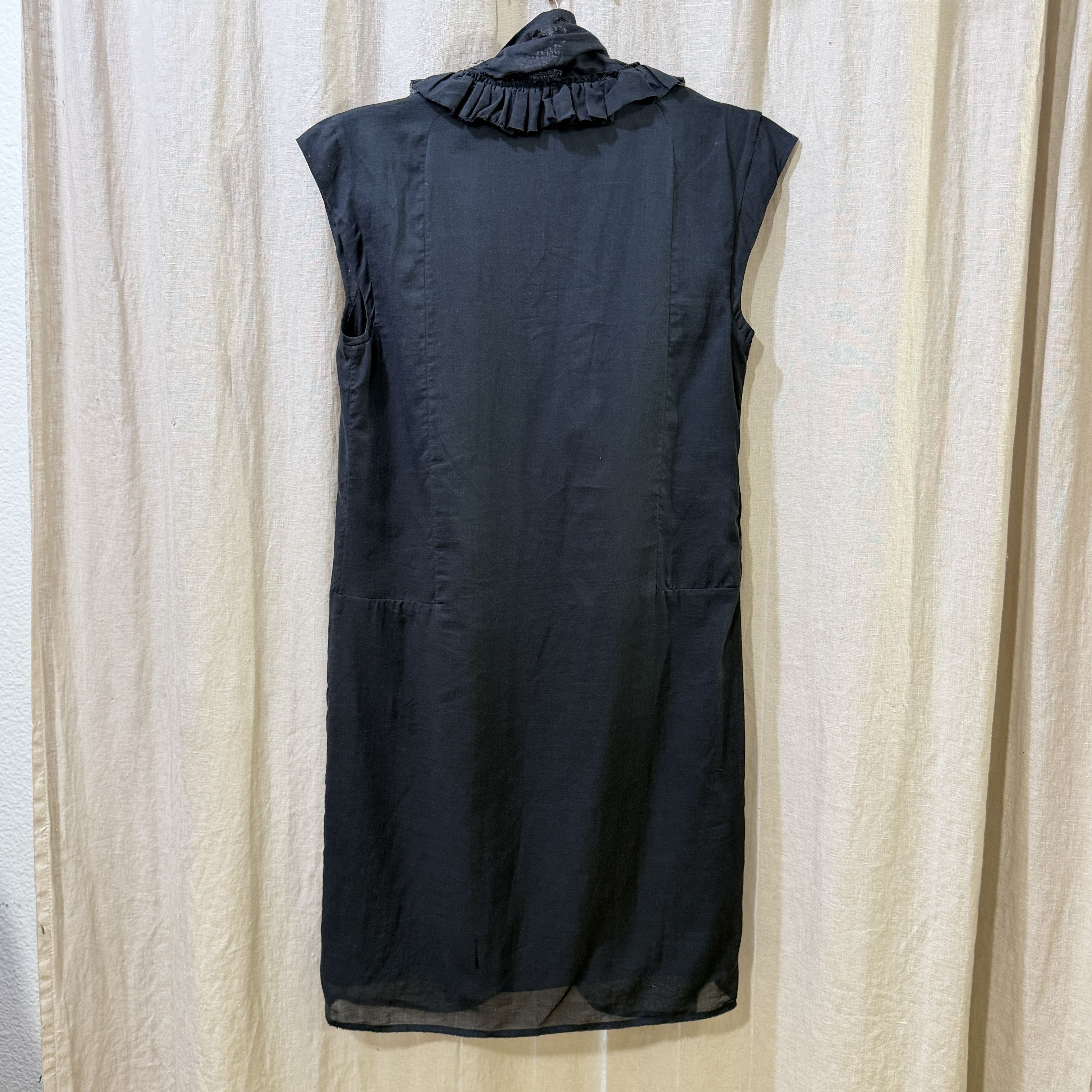 Marni 2010 Cap Sleeve Raw Edge Ruffle Collar Dress Size M / US 6-8 / IT 42-44 - 7 Thumbnail