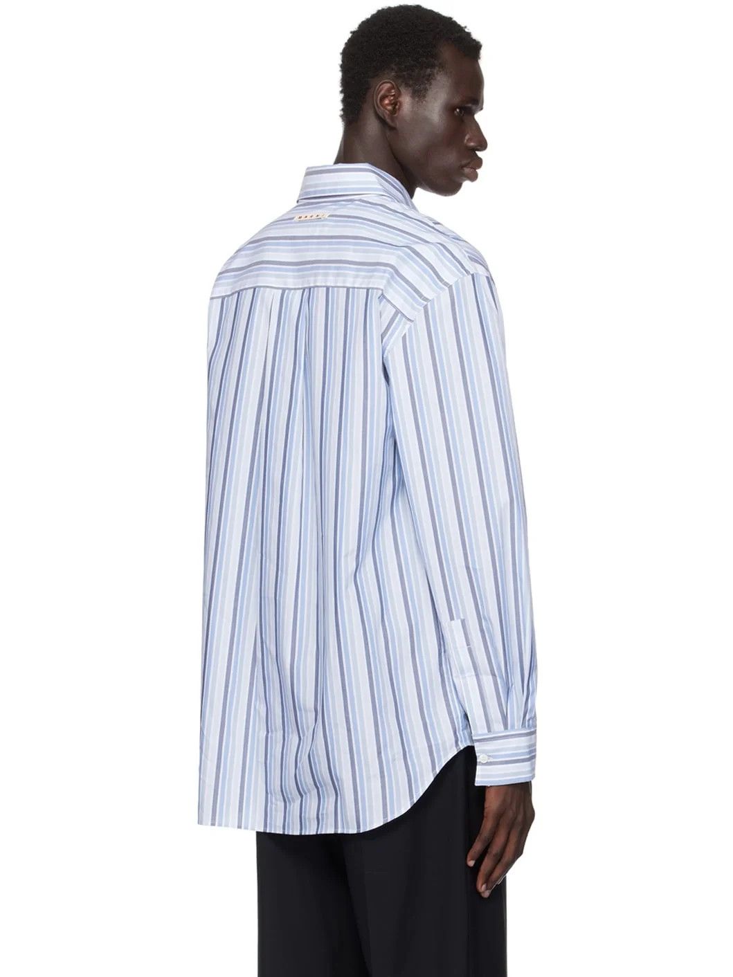 Marni o1w1db11125 Striped Shirt in Blue Size US M / EU 48-50 / 2 - 4 Thumbnail