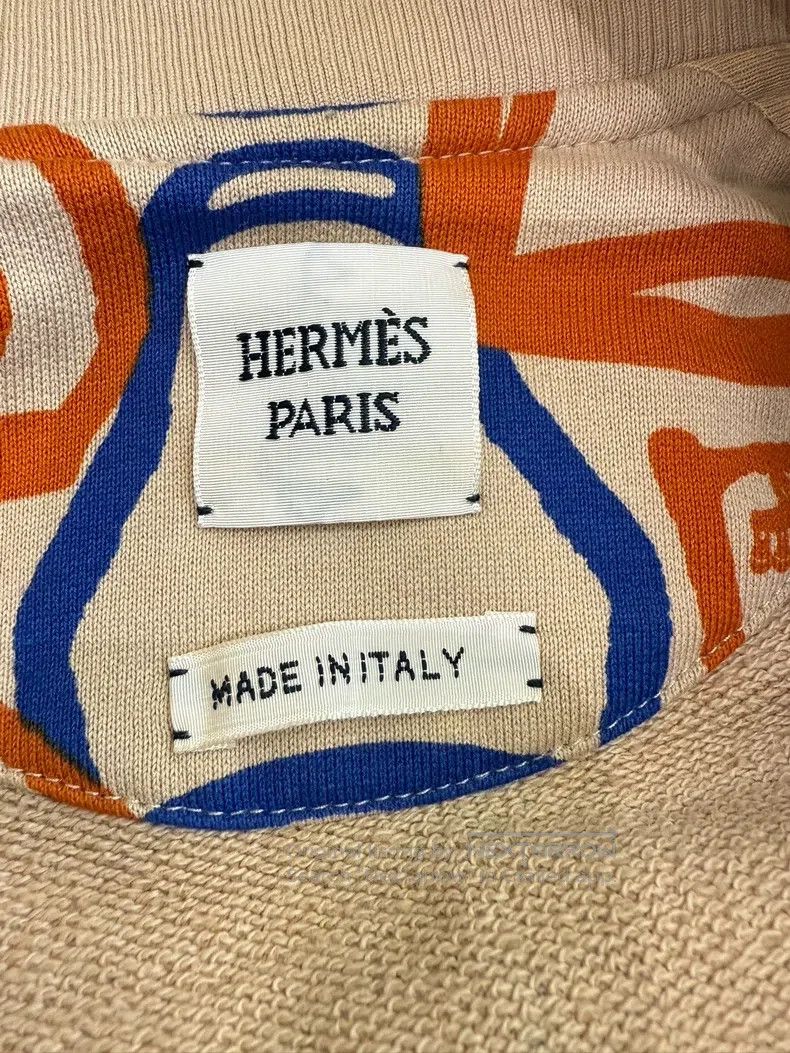 Hermes Hermes Stirrup Fantasy Print Baseball Jacket, Orange Zippe Size S / US 4 / IT 40 - 5 Thumbnail