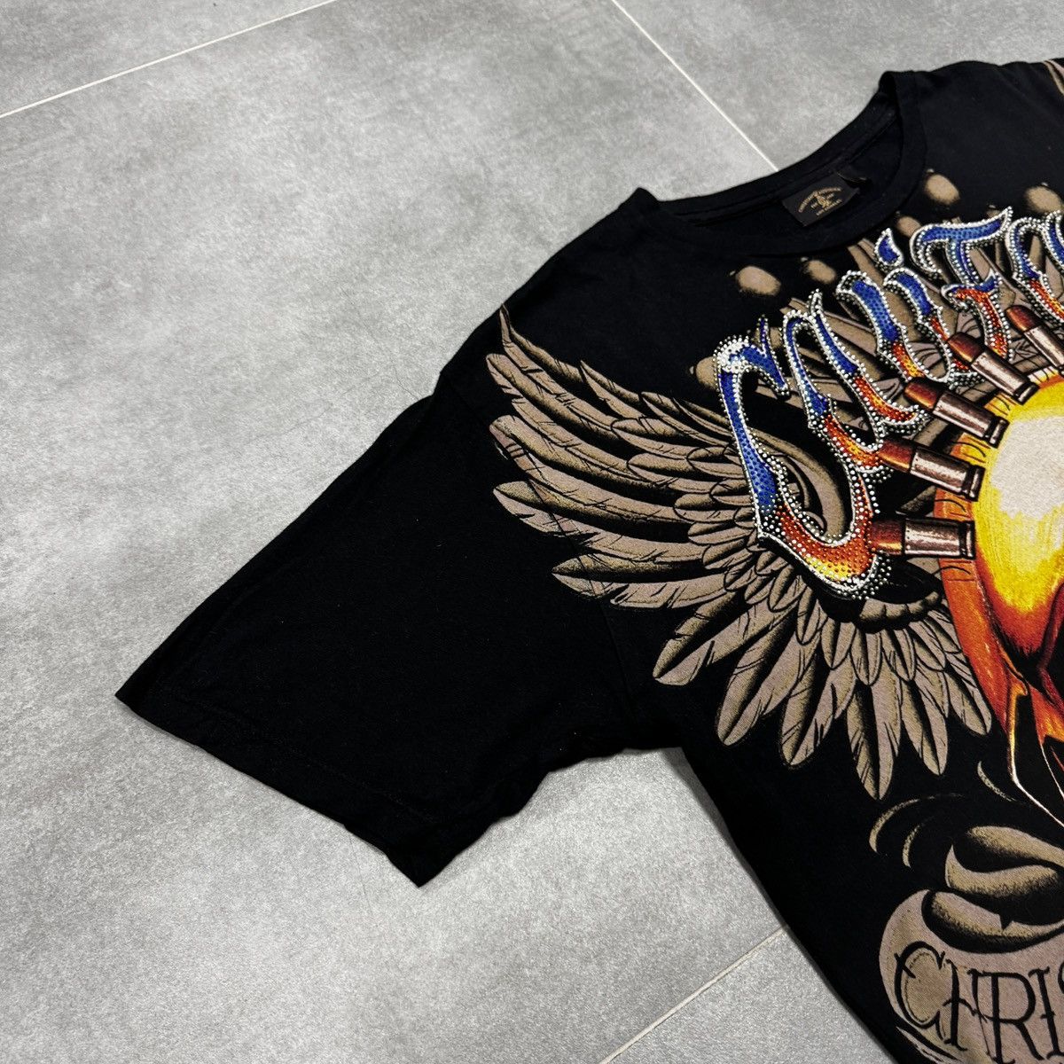 Christian Audigier Christian Audigier Los Angeles Skulls Crown Tattoo T-Shirt Size US L / EU 52-54 / 3 - 4 Thumbnail