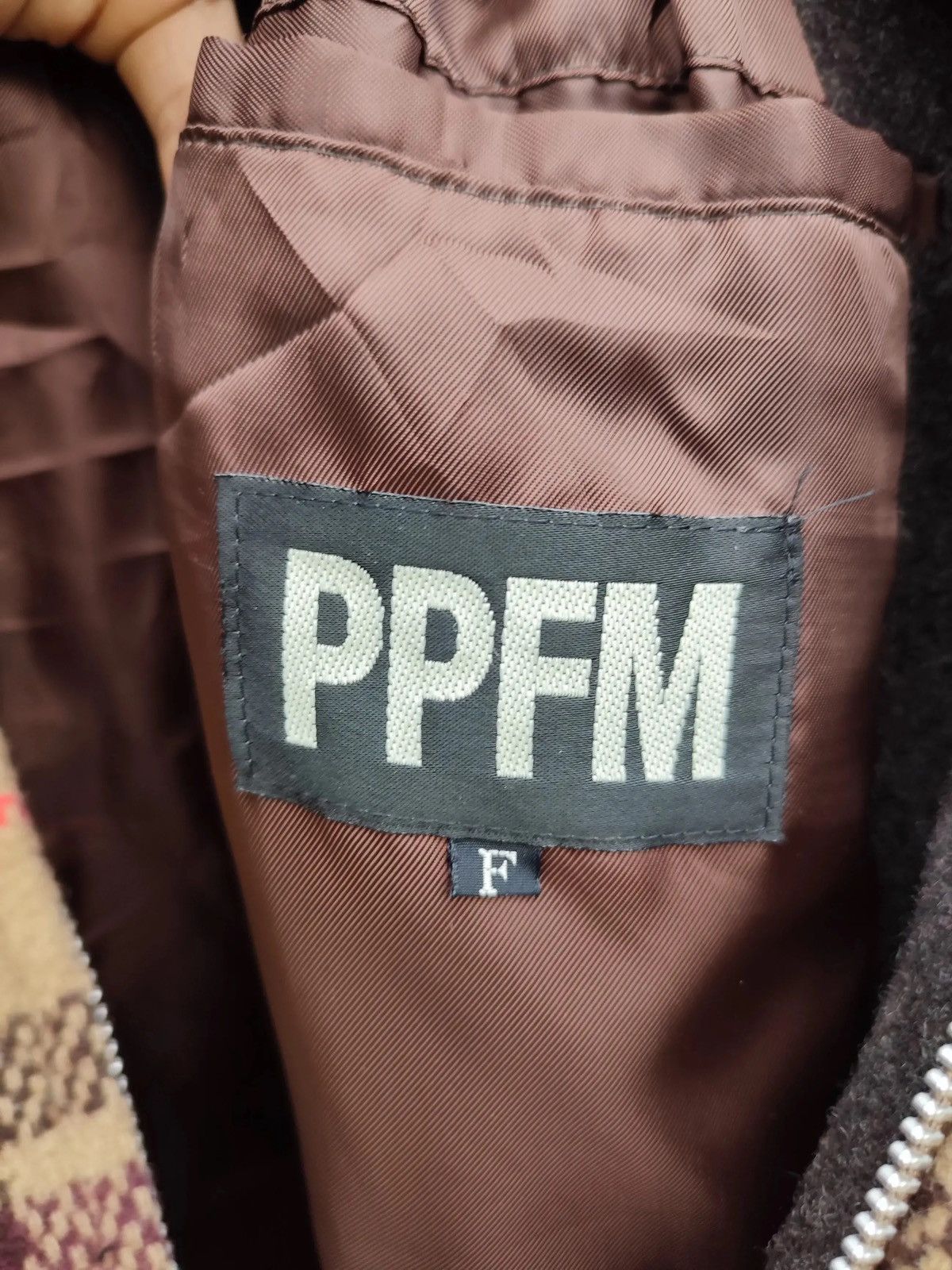 Japanese Brand × PPFM × Vintage PPFM Hooded Wool Coat with Plaid Panel – Japan Exclusive Size US M / EU 48-50 / 2 - 12 Thumbnail