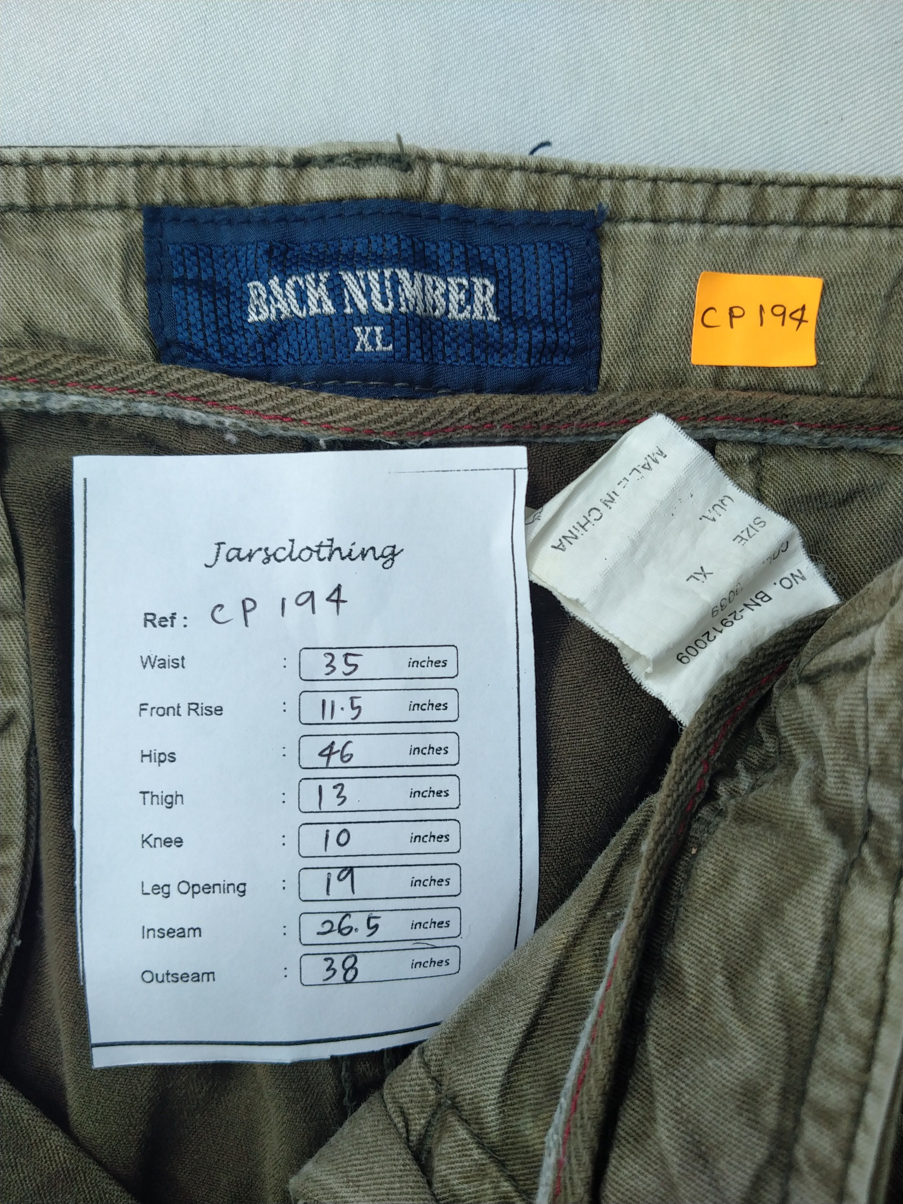 Japanese Brand Back Number Japanese Brand Cargo Multi Pocket 35x26.5 -CP194 Size US 35 - 6 Thumbnail