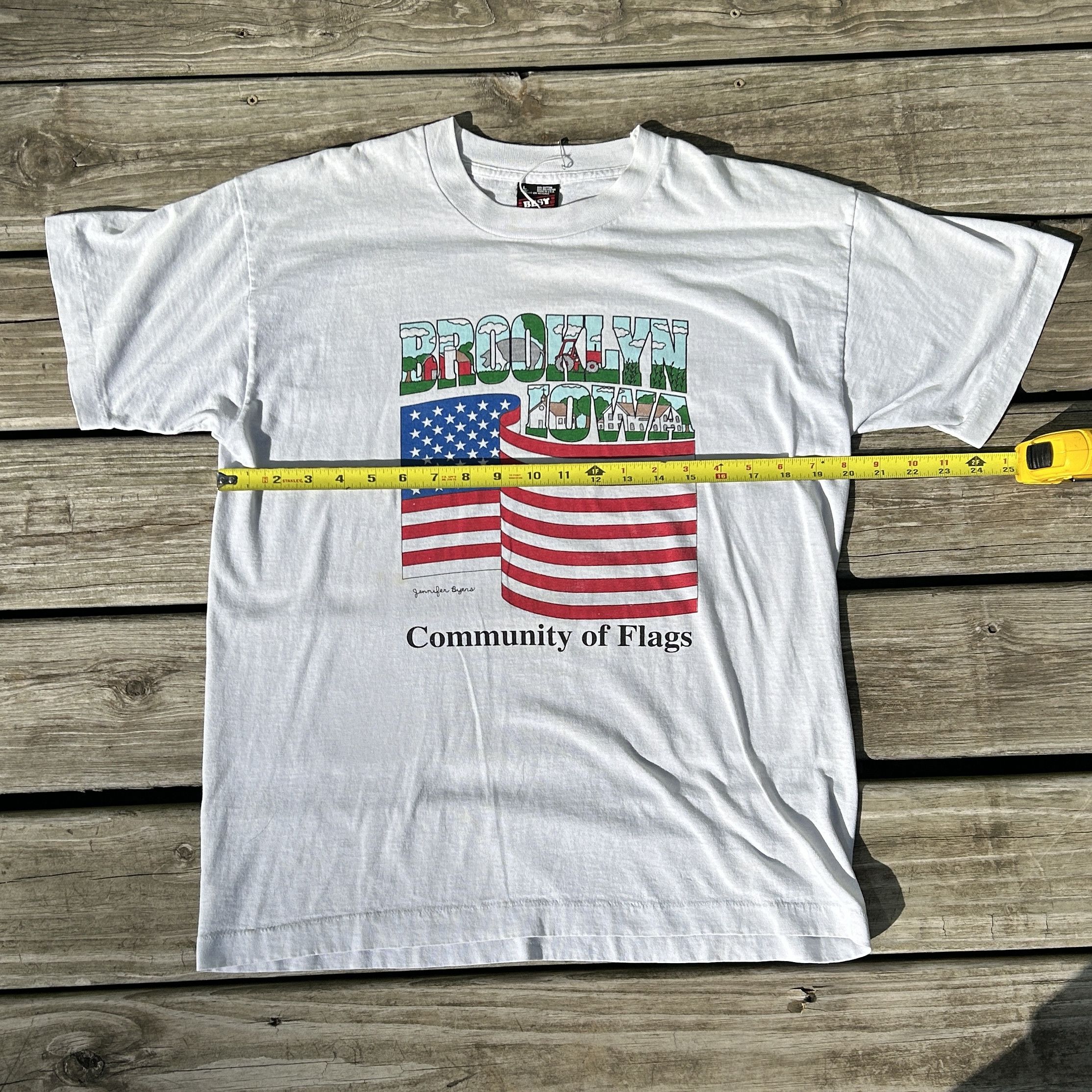 Fruit Of The Loom Vintage Fruit of the Loom Single Stitched Brooklyn T-Shirt Size US L / EU 52-54 / 3 - 4 Thumbnail