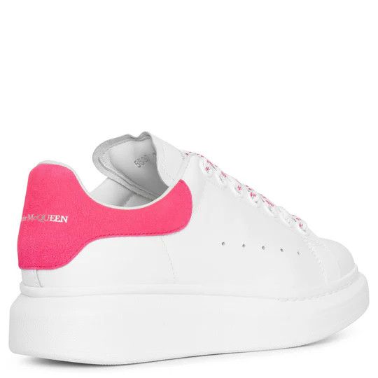 Alexander McQueen o1w1db10925 Oversized Sneaker in White/Pink Size US 10.5 / IT 40.5 - 3 Thumbnail