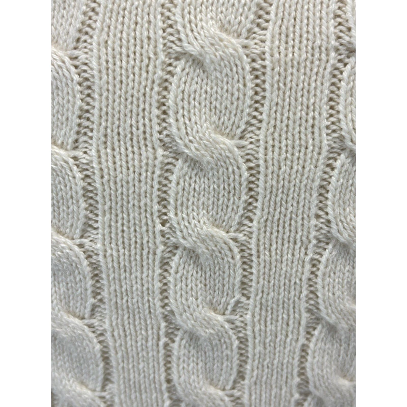 Gap VINTAGE Gap Cableknit Sweater Women’s L Angora Blend Ivory 90s Crew Neck Size L / US 10 / IT 46 - 6 Thumbnail