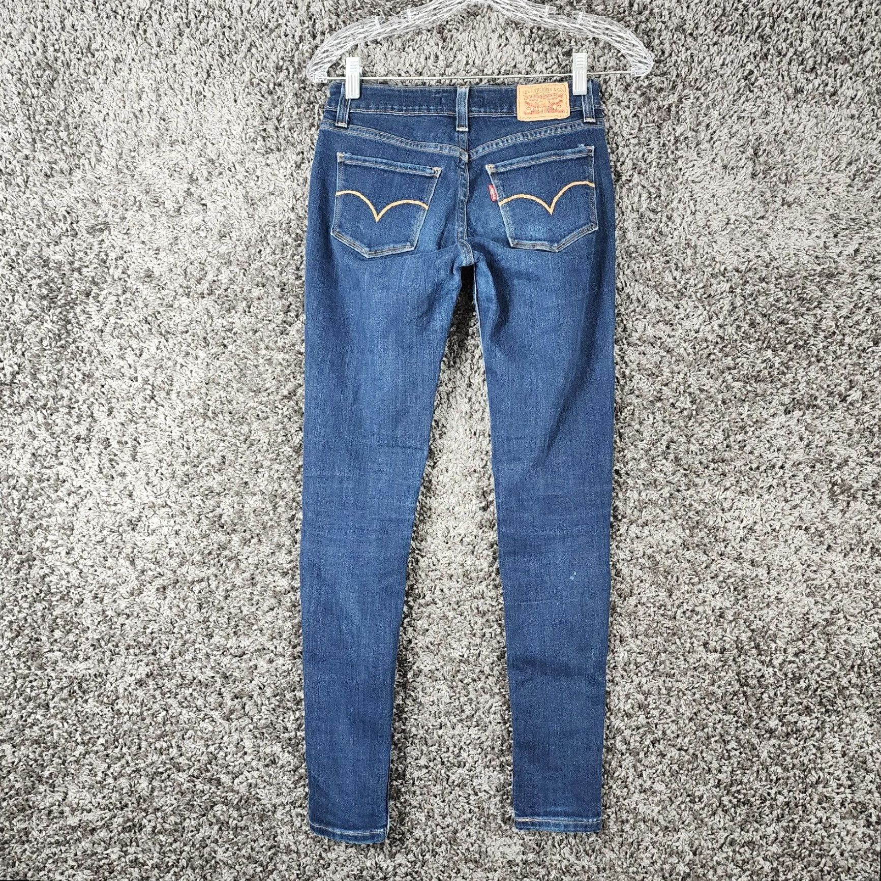 Levi's LEVI'S VINTAGE 535 Distressed Super Skinny Jeans Women Size 26 Blue Size 26" / US 2 / IT 38 - 6 Thumbnail