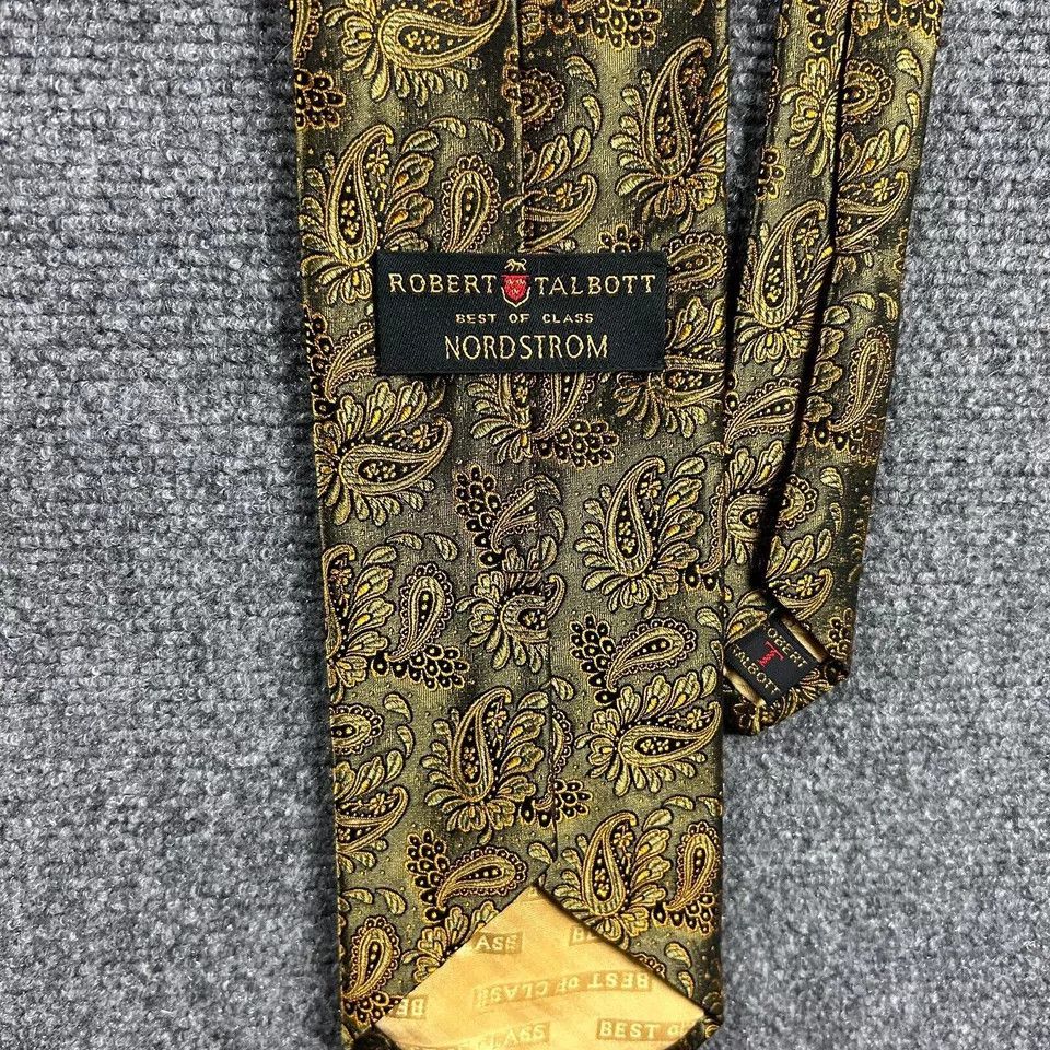 Robert Talbott × Vintage Robert Talbott Neck Tie Mens 4" x 58" Paisley Vintage Silk Size ONE SIZE - 6 Thumbnail