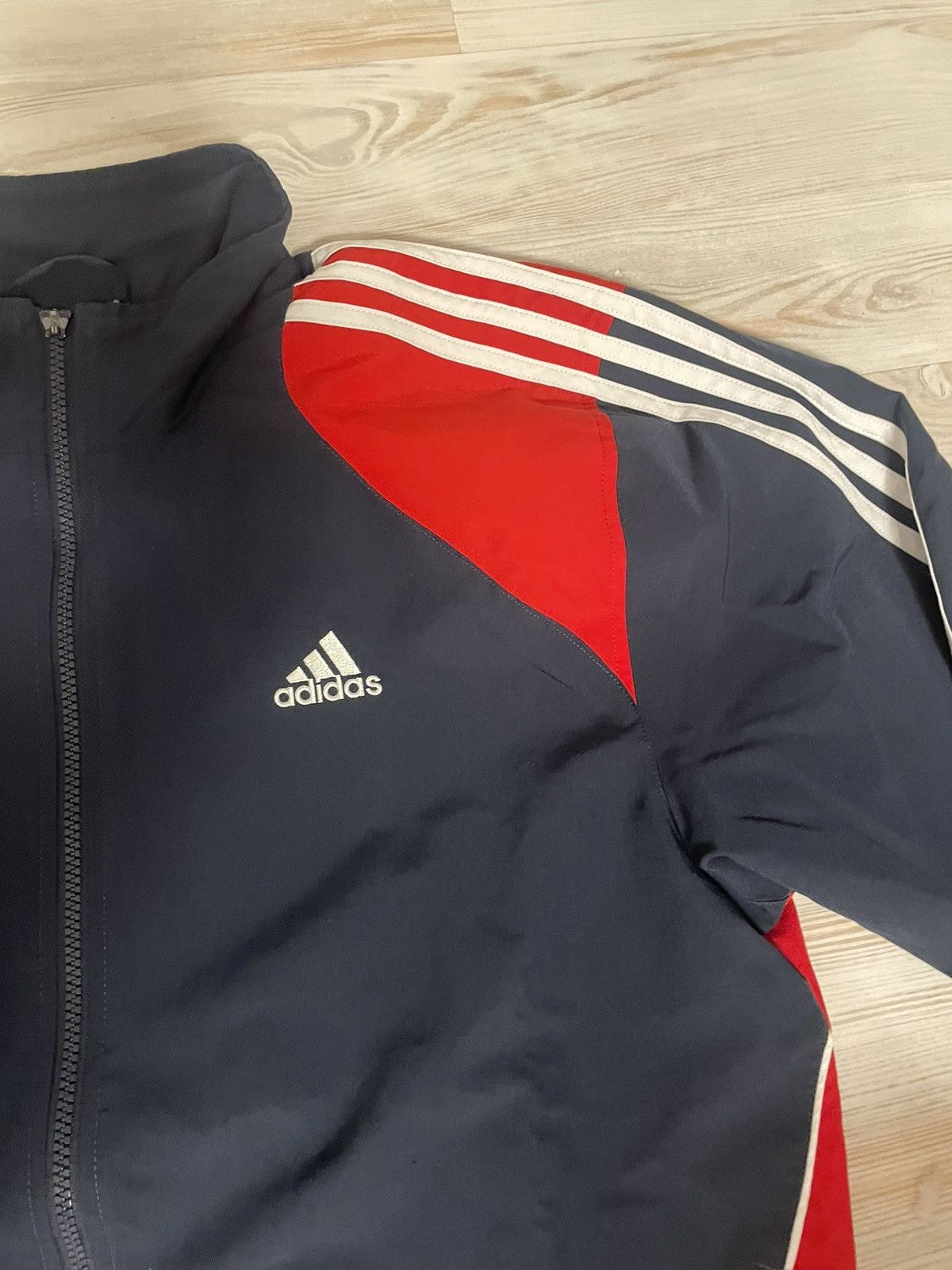 Adidas Retro Adidas red/navy track jacket size L Size US L / EU 52-54 / 3 - 8 Thumbnail