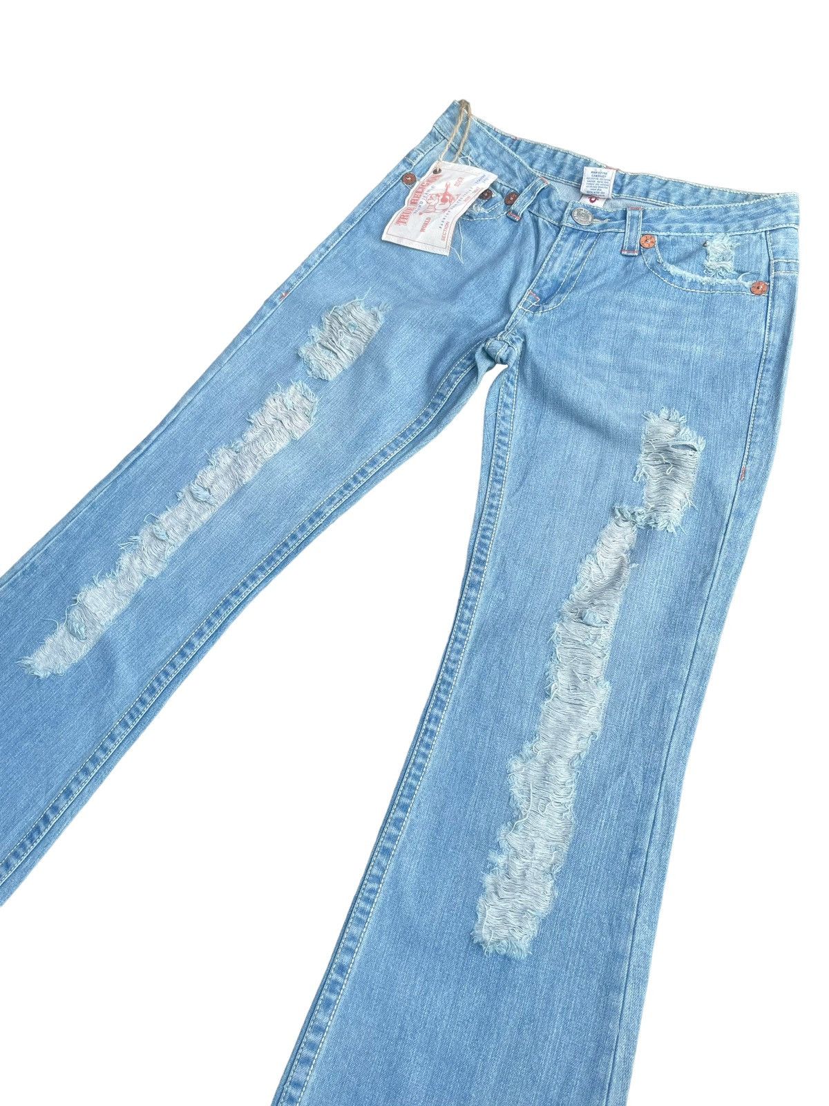 True Religion True Religion Joey Big T Distresed Denim Size 32" / US 10 / IT 46 - 2 Thumbnail