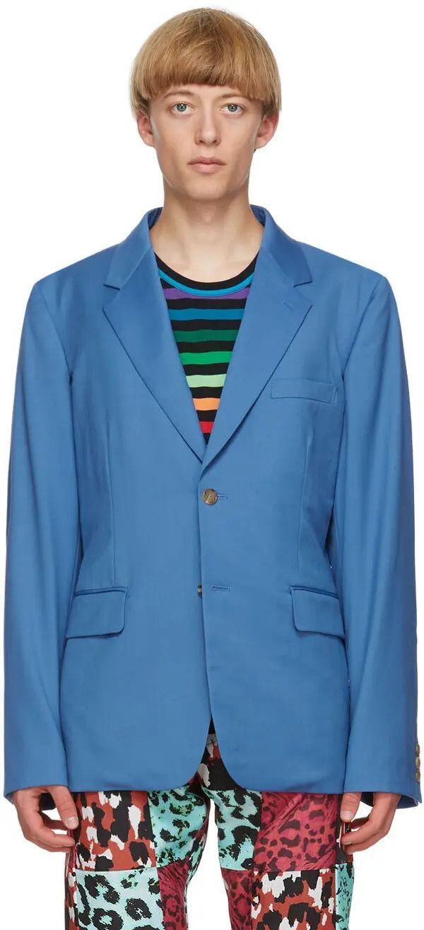 Comme des Garcons $2725 Comme des Garcoons Blue Slit Arm Blazer Size US L / EU 52-54 / 3 - 2 Thumbnail