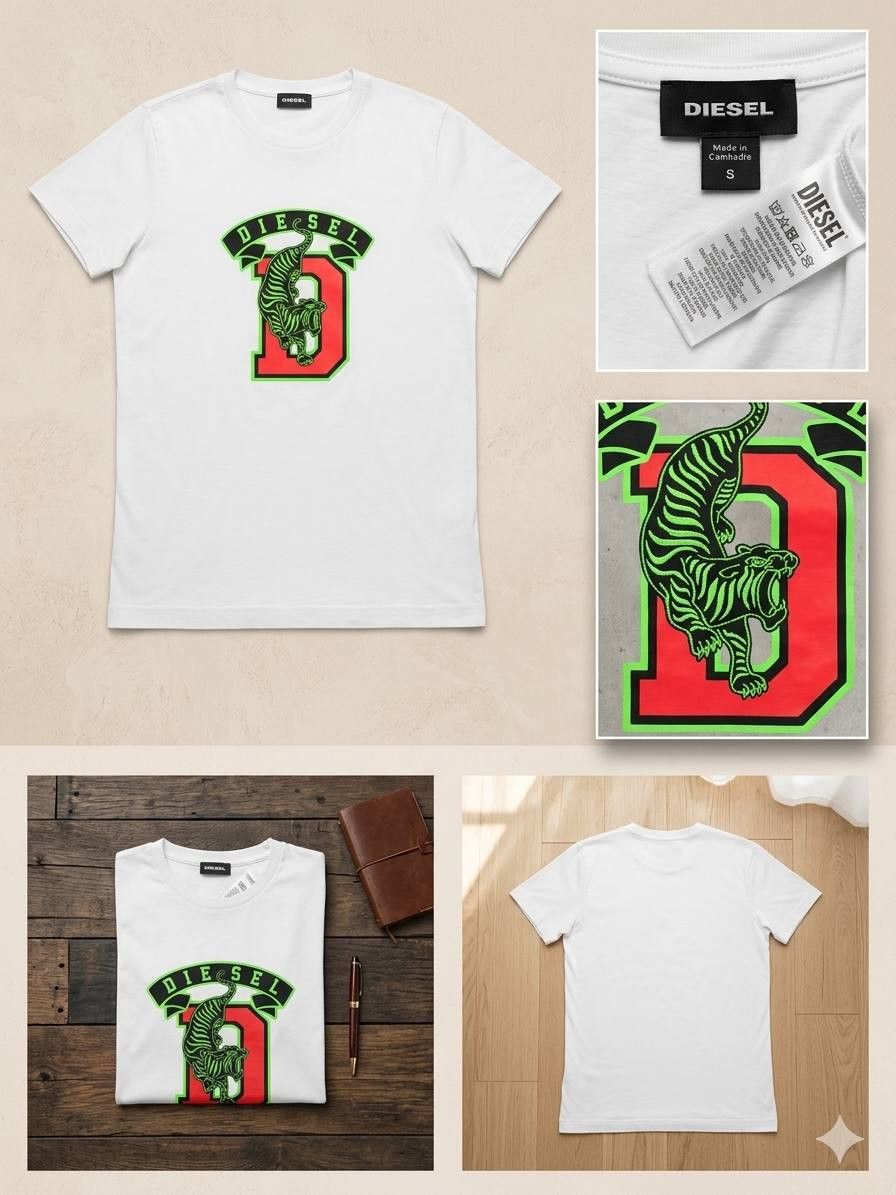 Diesel Diesel Tiger Logo "D" Graphic Tee Size US S / EU 44-46 / 1 - 1 Thumbnail